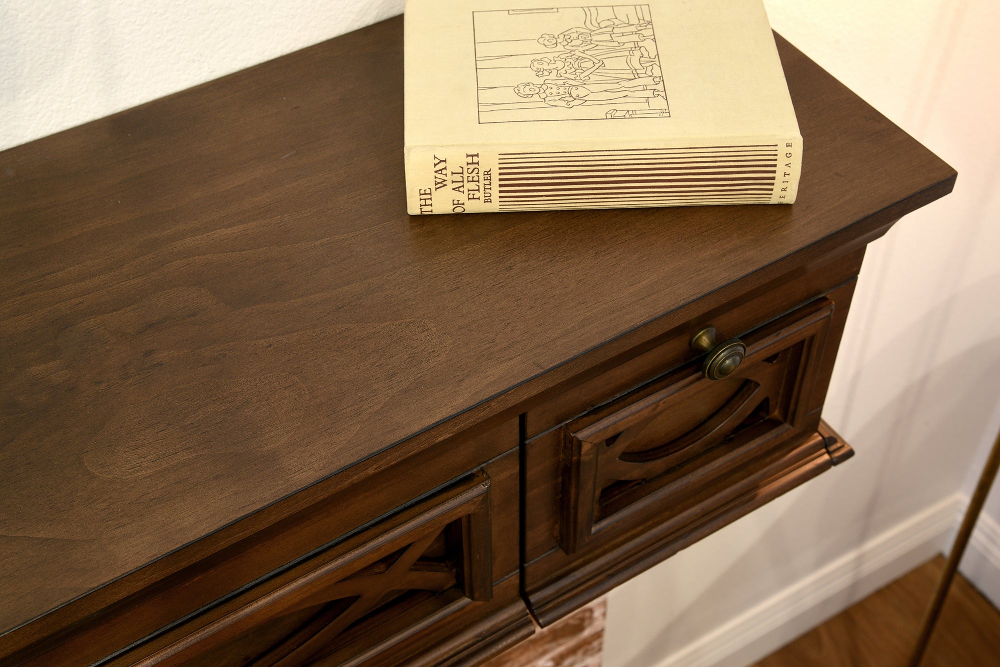 60" Handcrafted Fireplace Mantel With A/V Hidden Storage Floating TV Stand - Galilee - Espresso