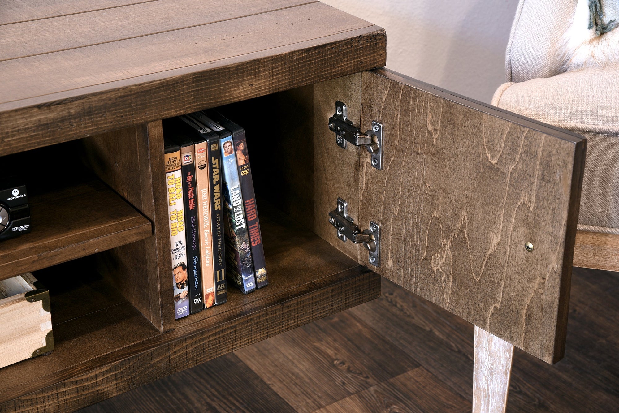 Rustic Barn Wood Style Floating TV Stand - Farmhouse - Spice - OB 50% OFF!