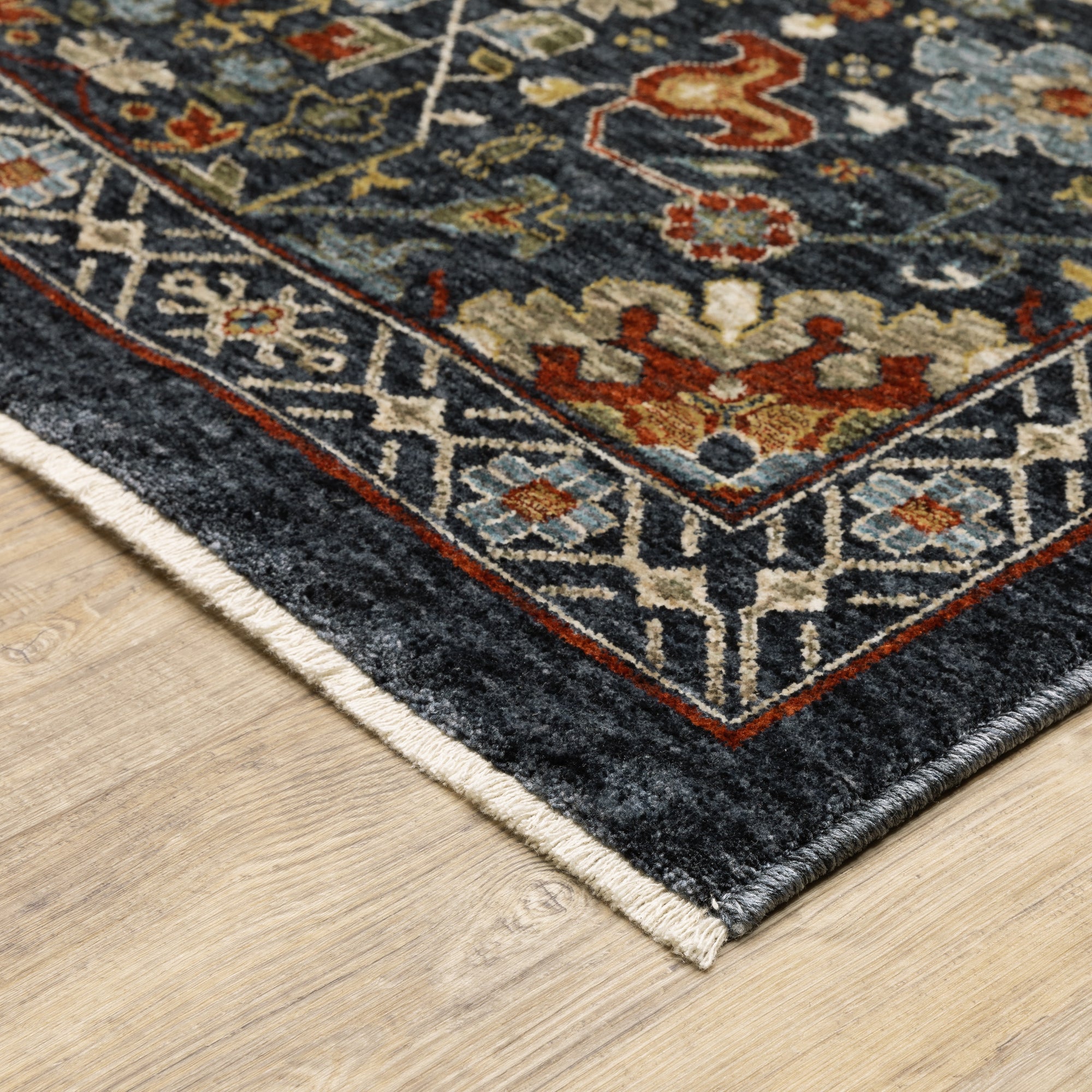 Blue Red Ivory Gold Traditional Persian Classic Area Rug
