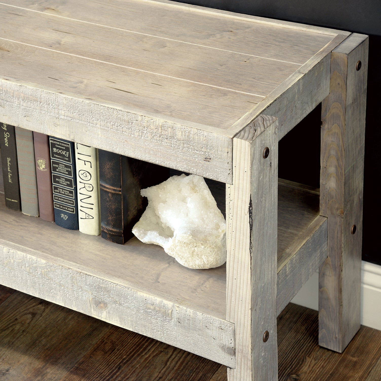 Gray Rustic Reclaimed Pallet Wood Style TV Stand Console - presEARTH - Lakewood