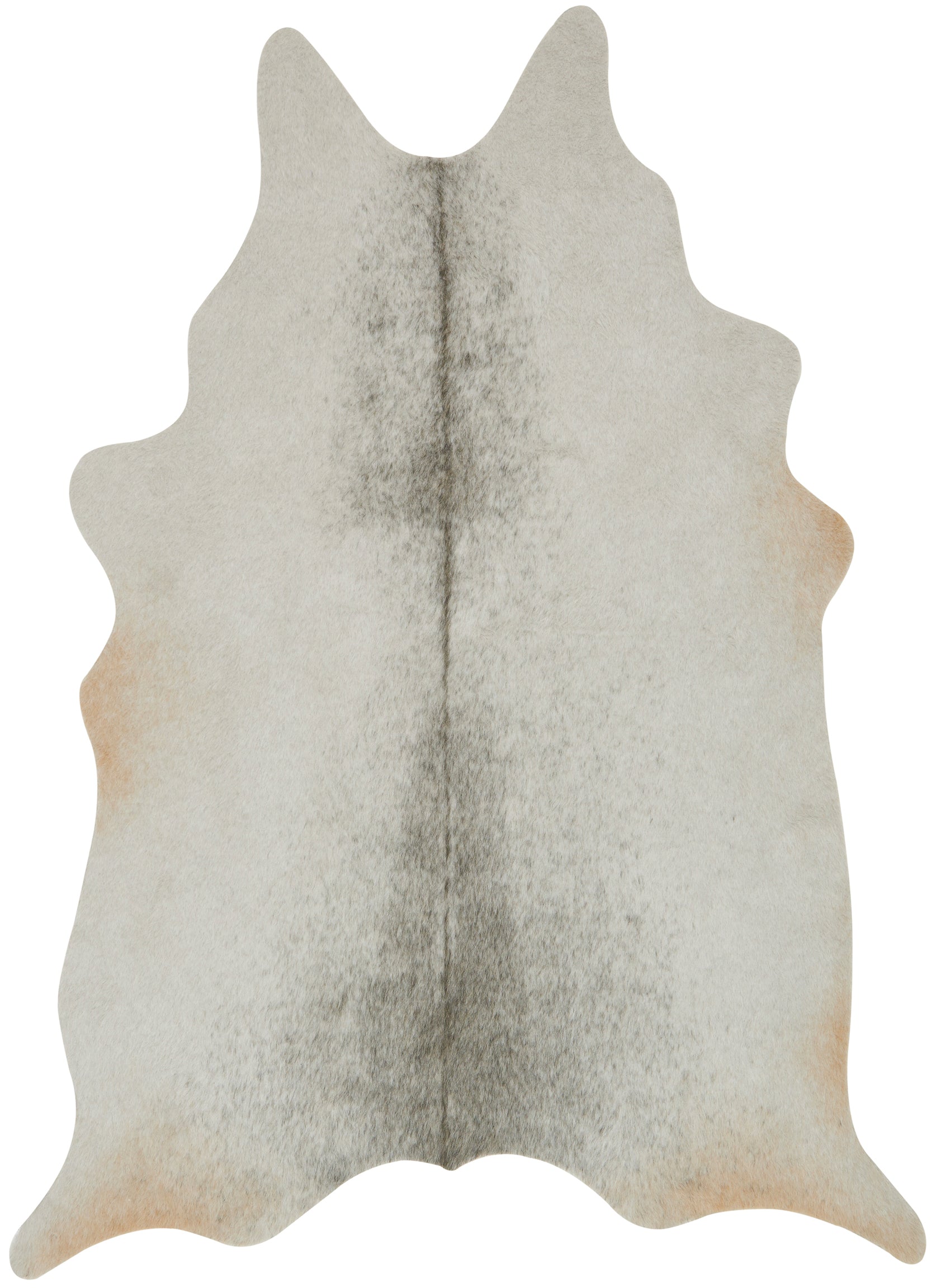 Light Gray and Tan Cowhide Rug