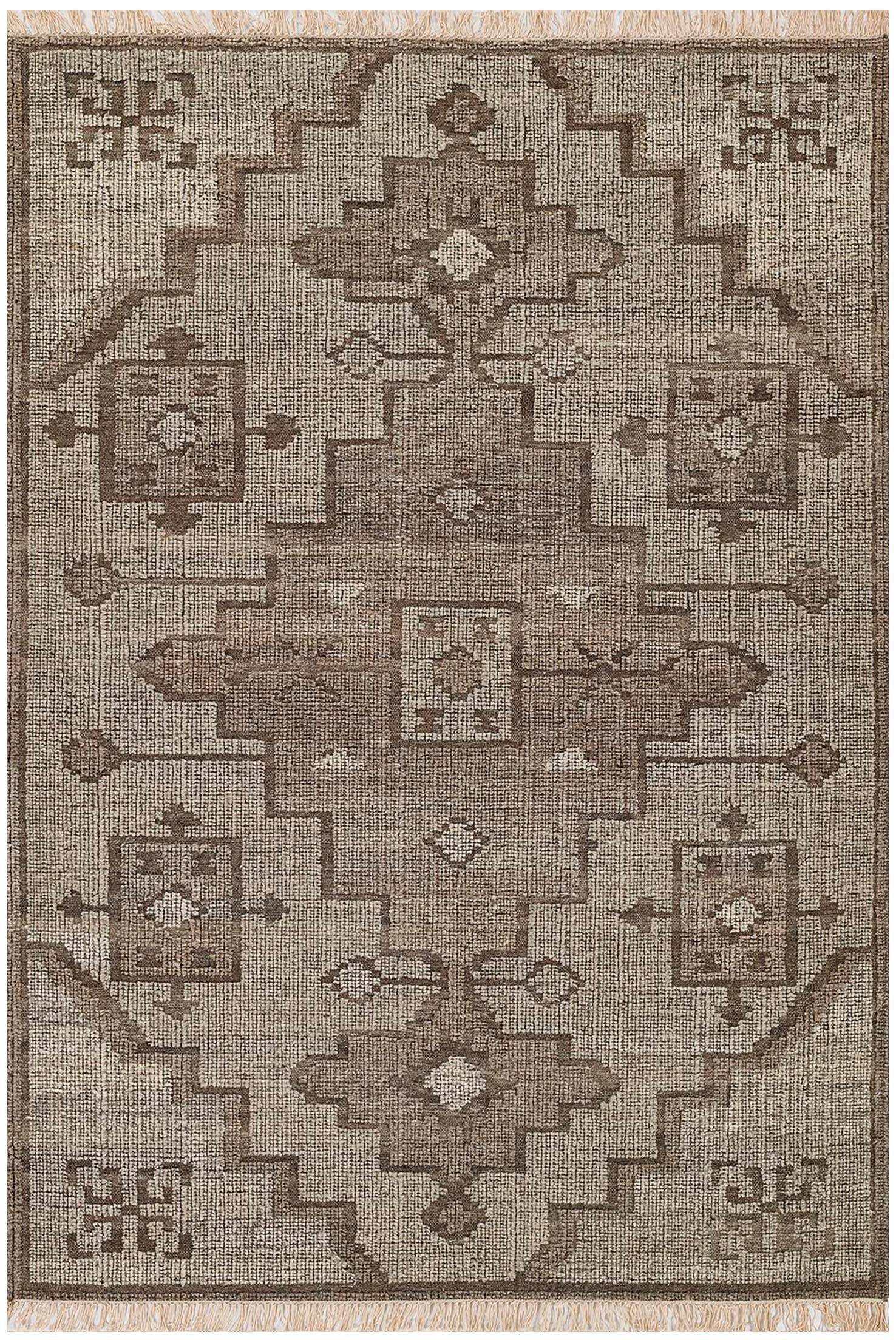 Moroccan Hand Woven Wool & Cotton Natural Tone Area Rug