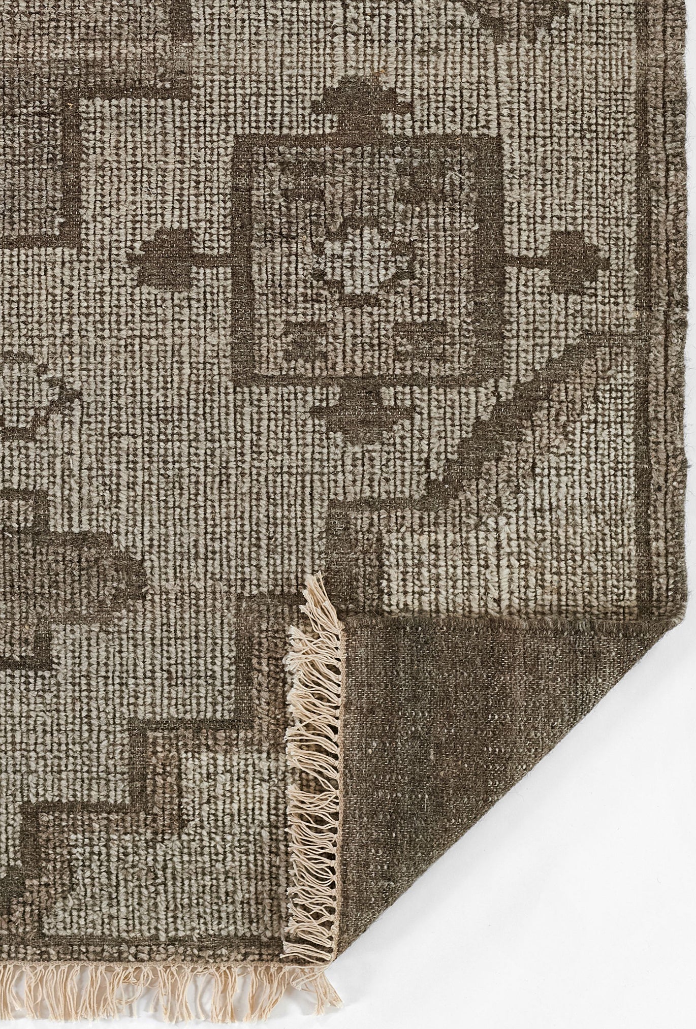 Moroccan Hand Woven Wool & Cotton Natural Tone Area Rug