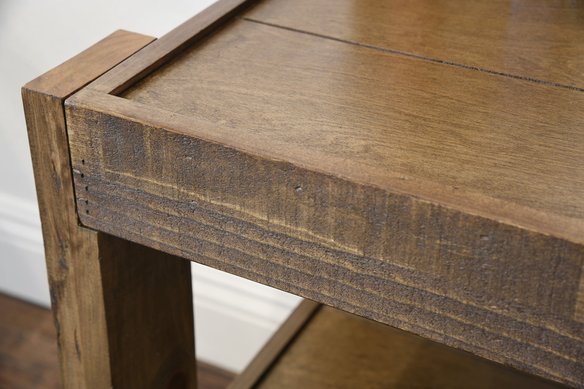 Handcrafted Rustic Wood End Side Table Nightstand - presEARTH - Spice