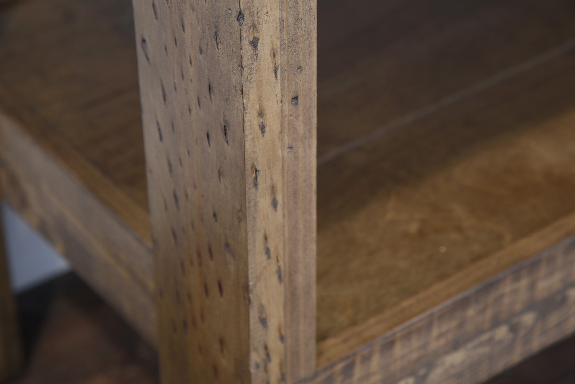 Handcrafted Rustic Wood End Side Table Nightstand - presEARTH - Spice