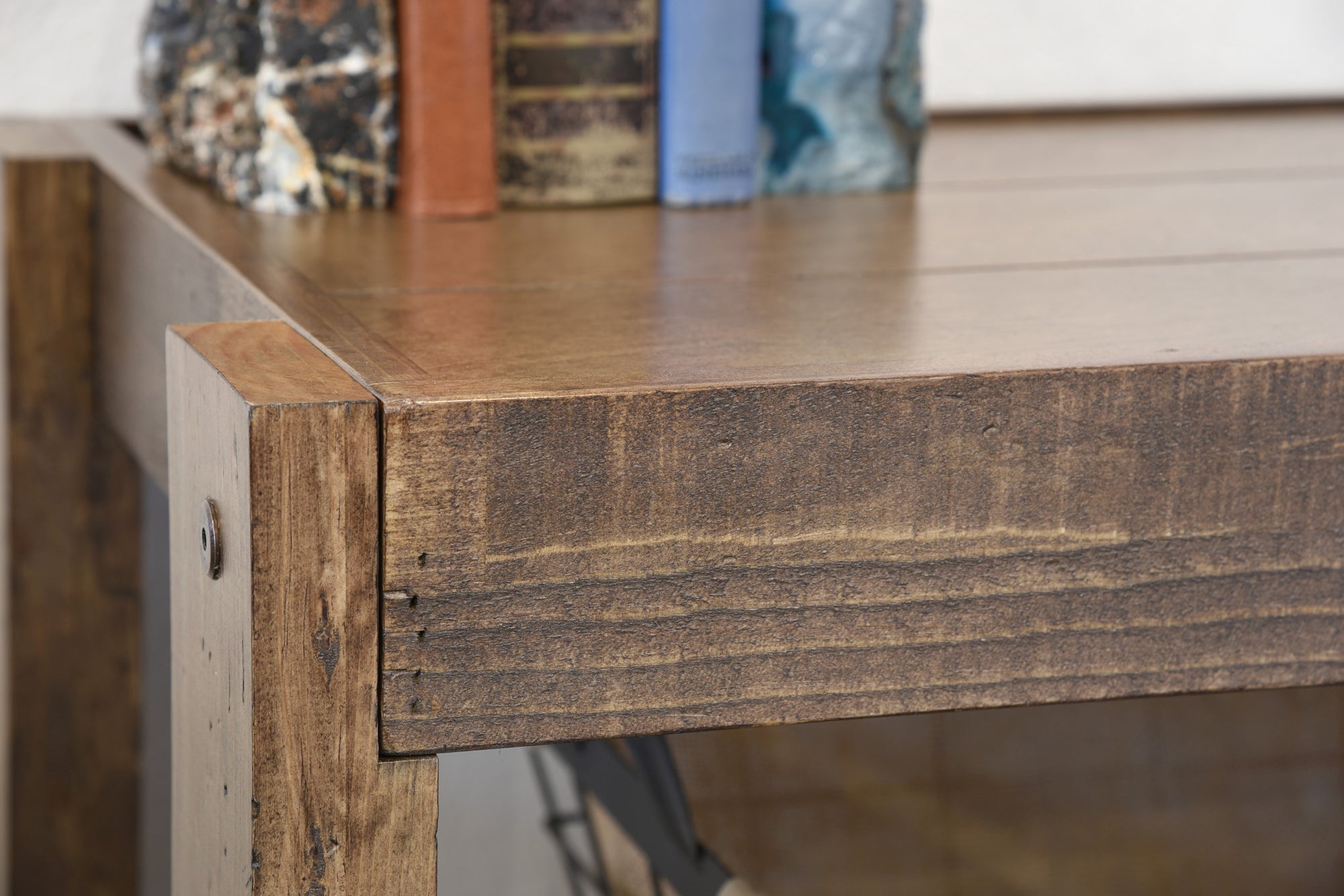 Handcrafted Rustic Wood End Side Table Nightstand - presEARTH - Spice