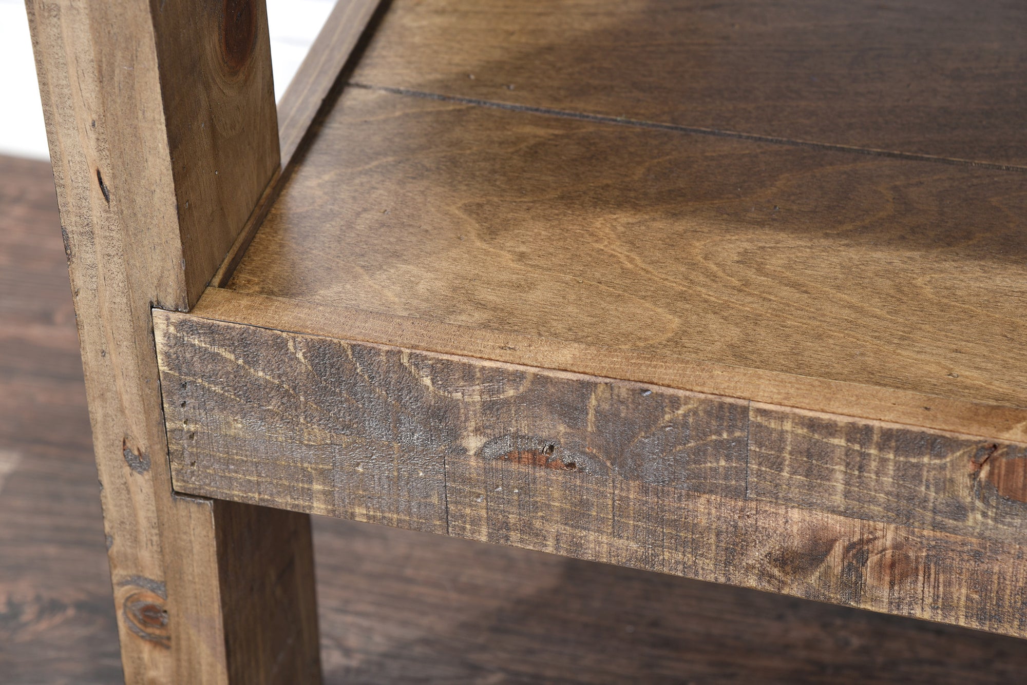 Handcrafted Rustic Wood End Side Table Nightstand - presEARTH - Spice