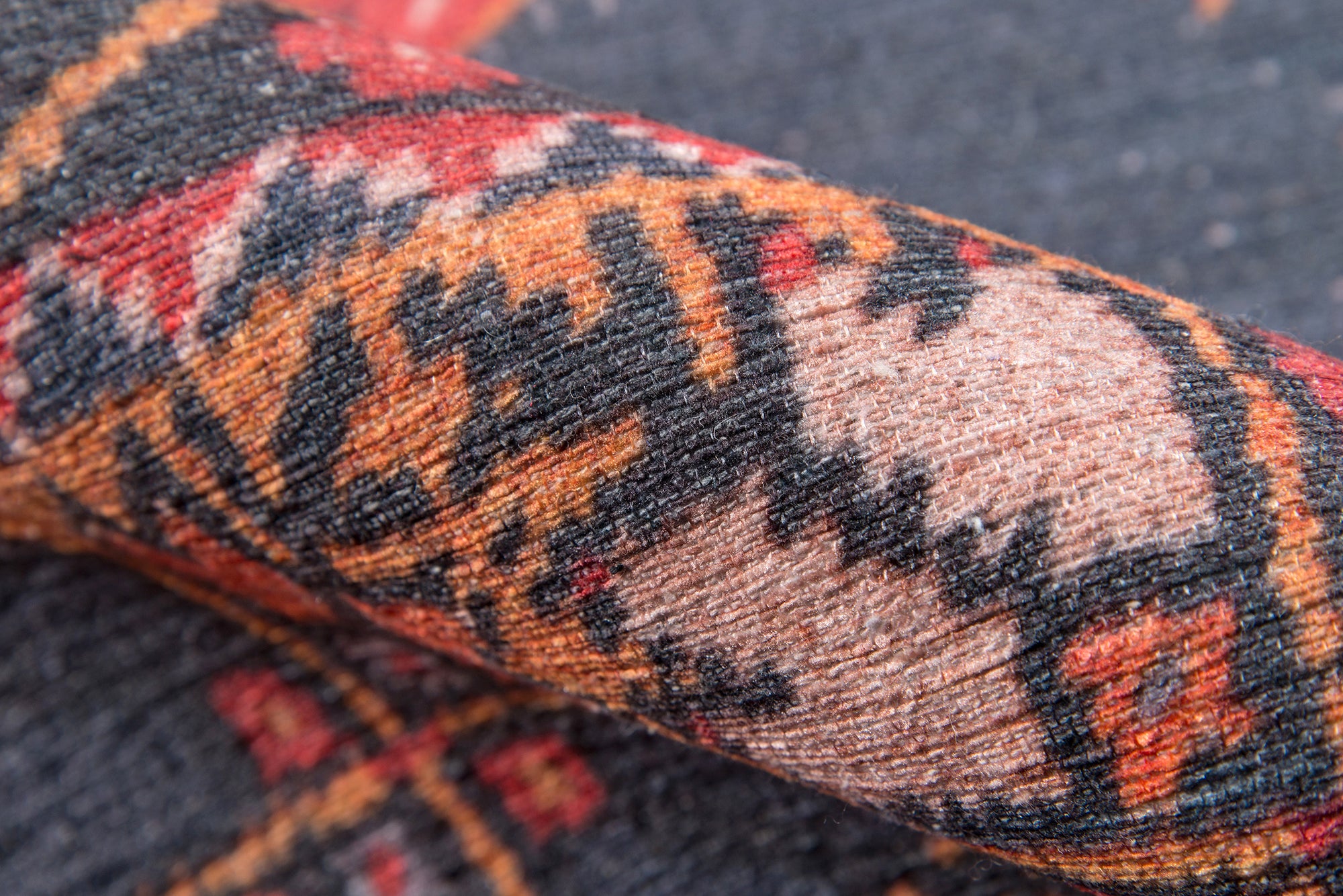 Red Orange Southwest Boho Rug