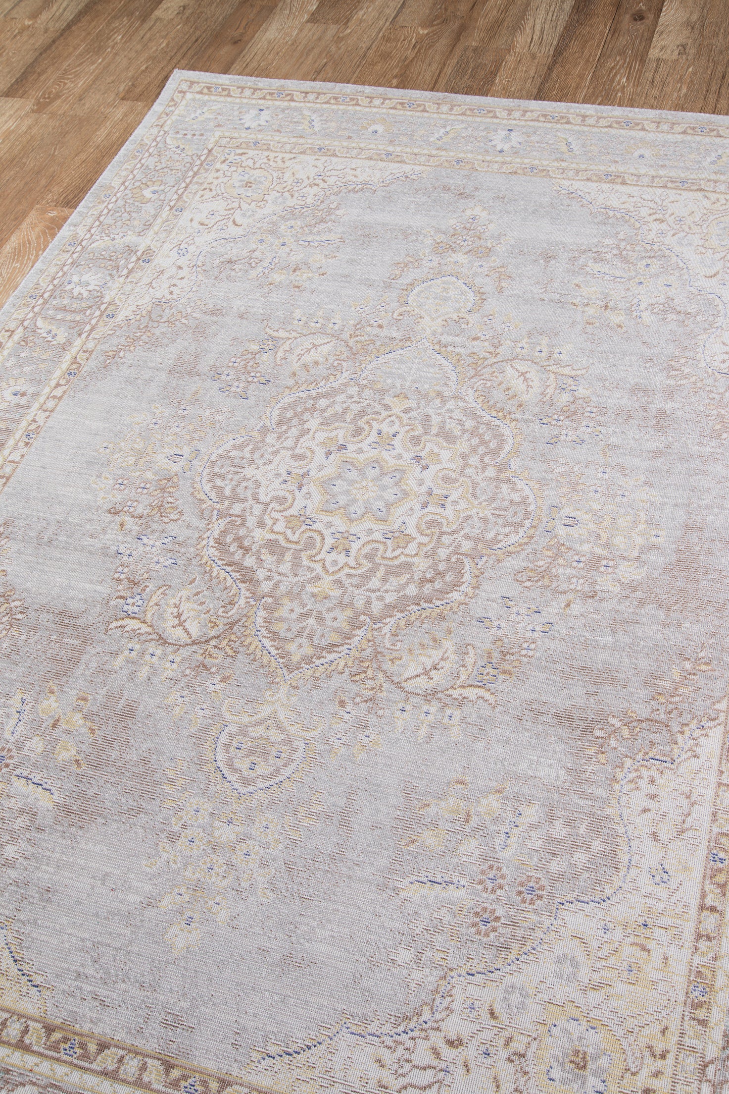 Soft Gray Vintage Style Rug