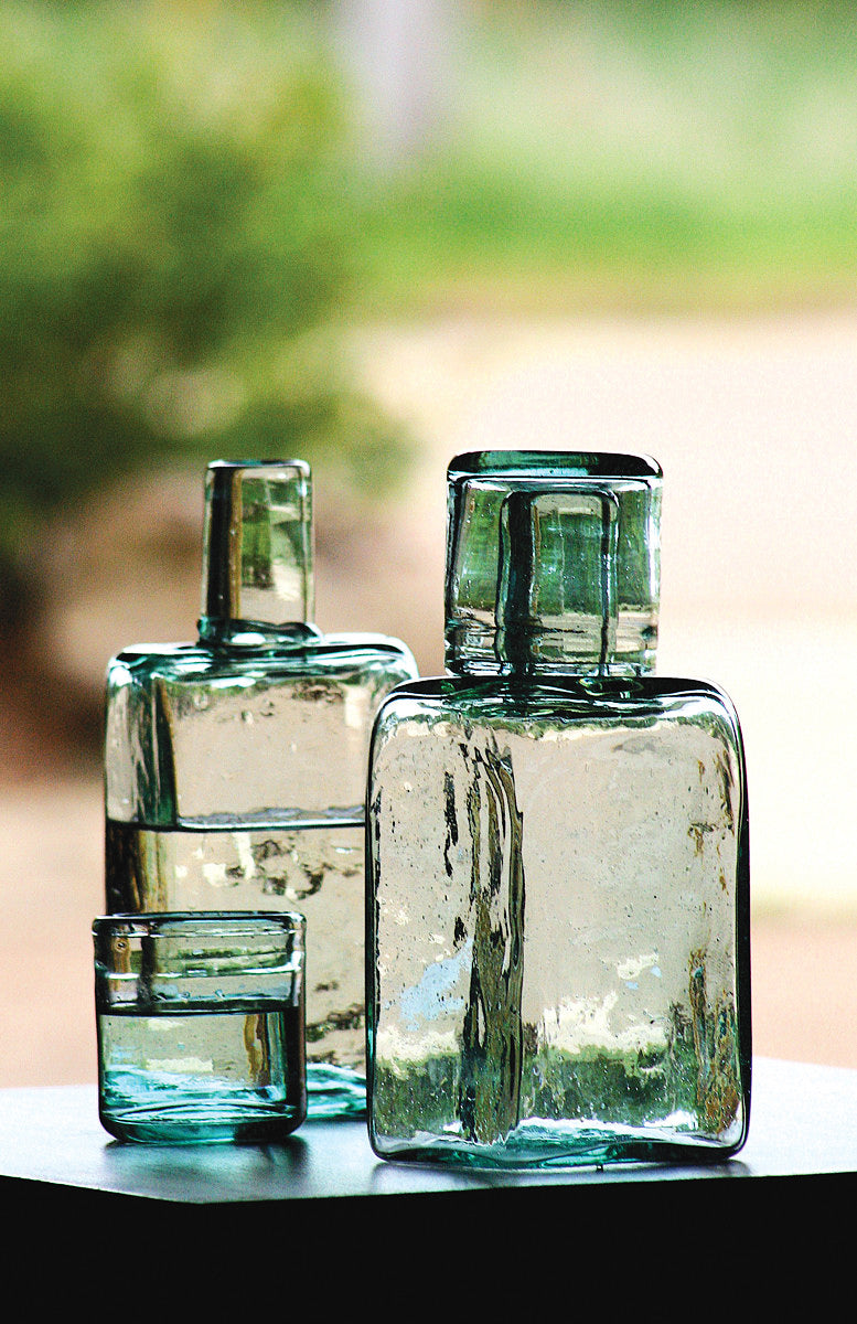 Hand Blown Glass Bedside Carafe