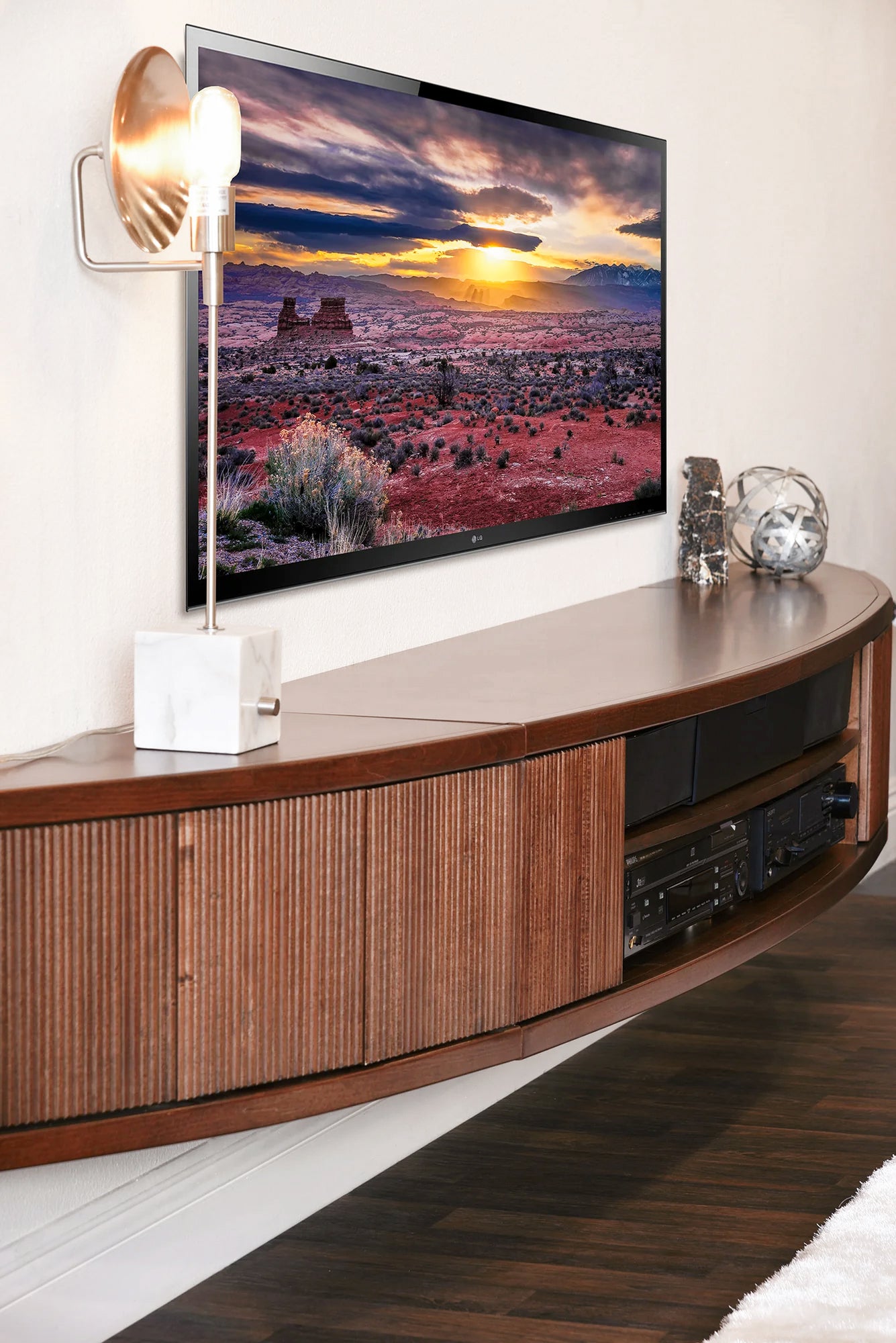 Long floating tv shelf discount