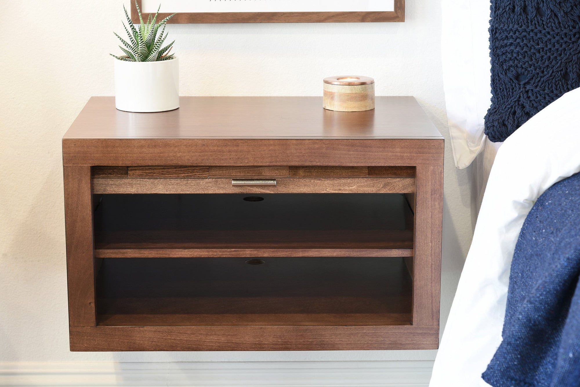 Floating Wall Mount Nightstands - ECO GEO - Mocha - OB 50% OFF