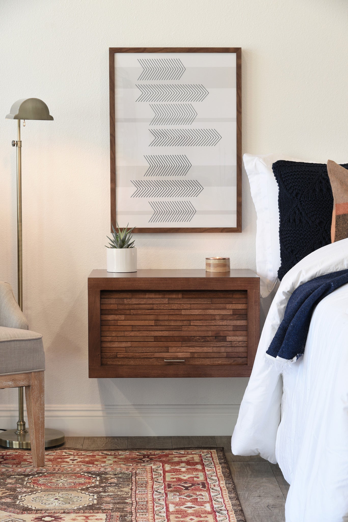 Floating Wall Mount Nightstands - ECO GEO - Mocha - OB 50% OFF