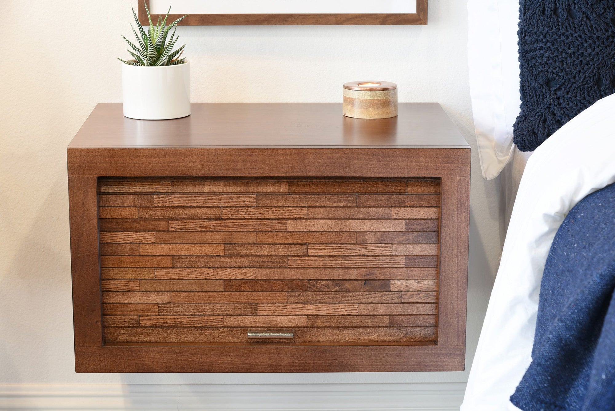 Floating Wall Mount Nightstands - ECO GEO - Mocha - OB 50% OFF