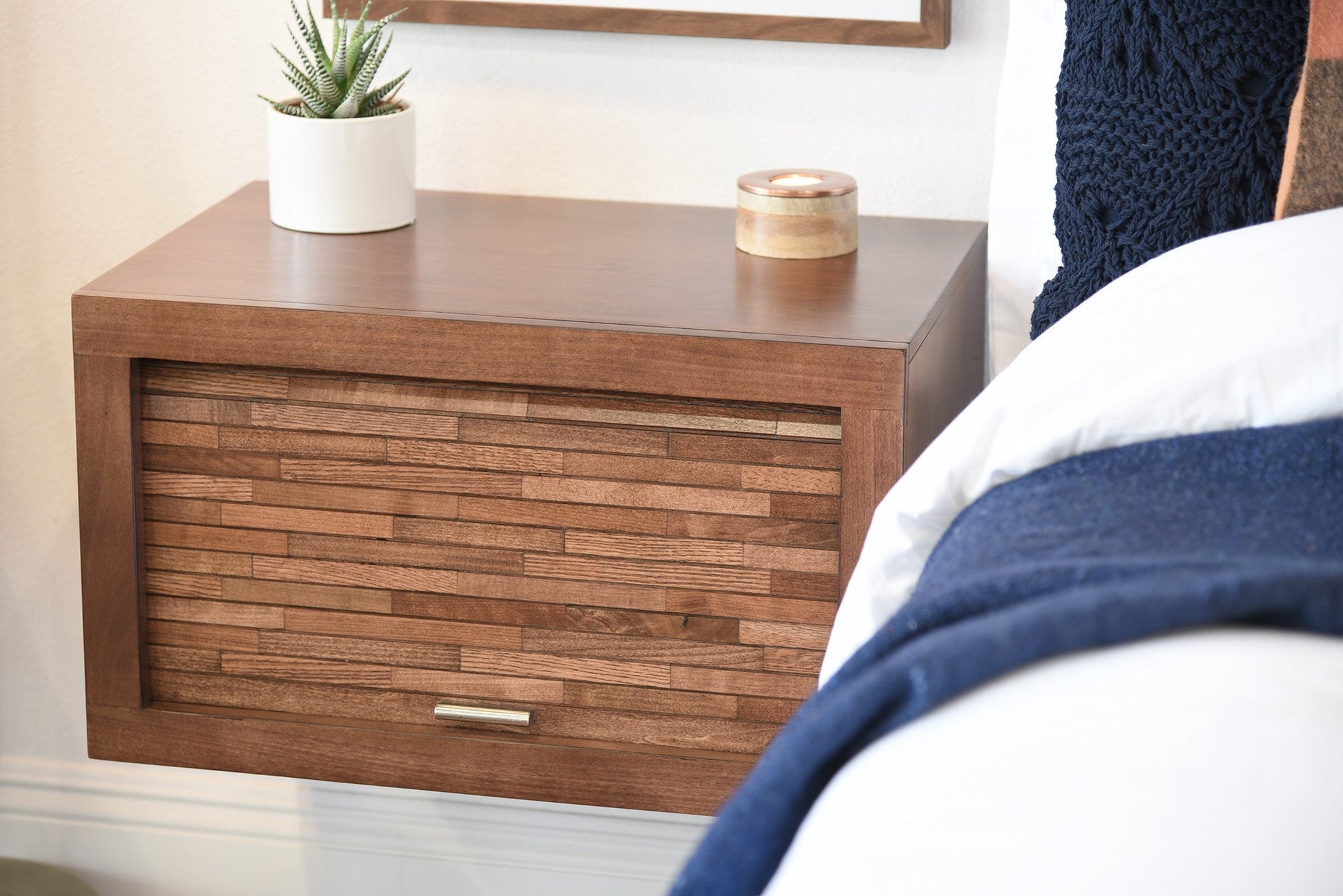 Floating Wall Mount Nightstands - ECO GEO - Mocha - OB 50% OFF
