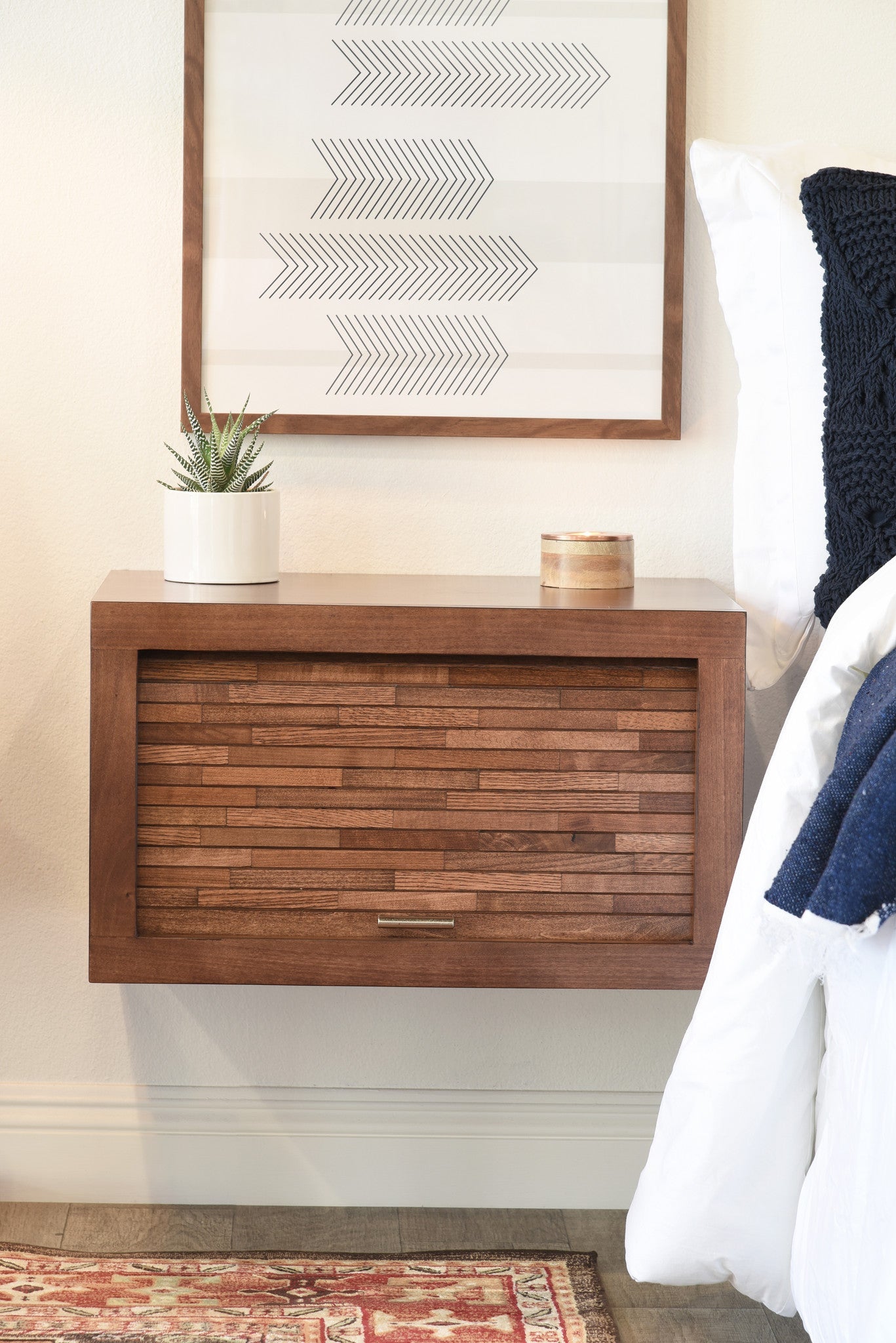 Floating Wall Mount Nightstands - ECO GEO - Mocha - OB 50% OFF