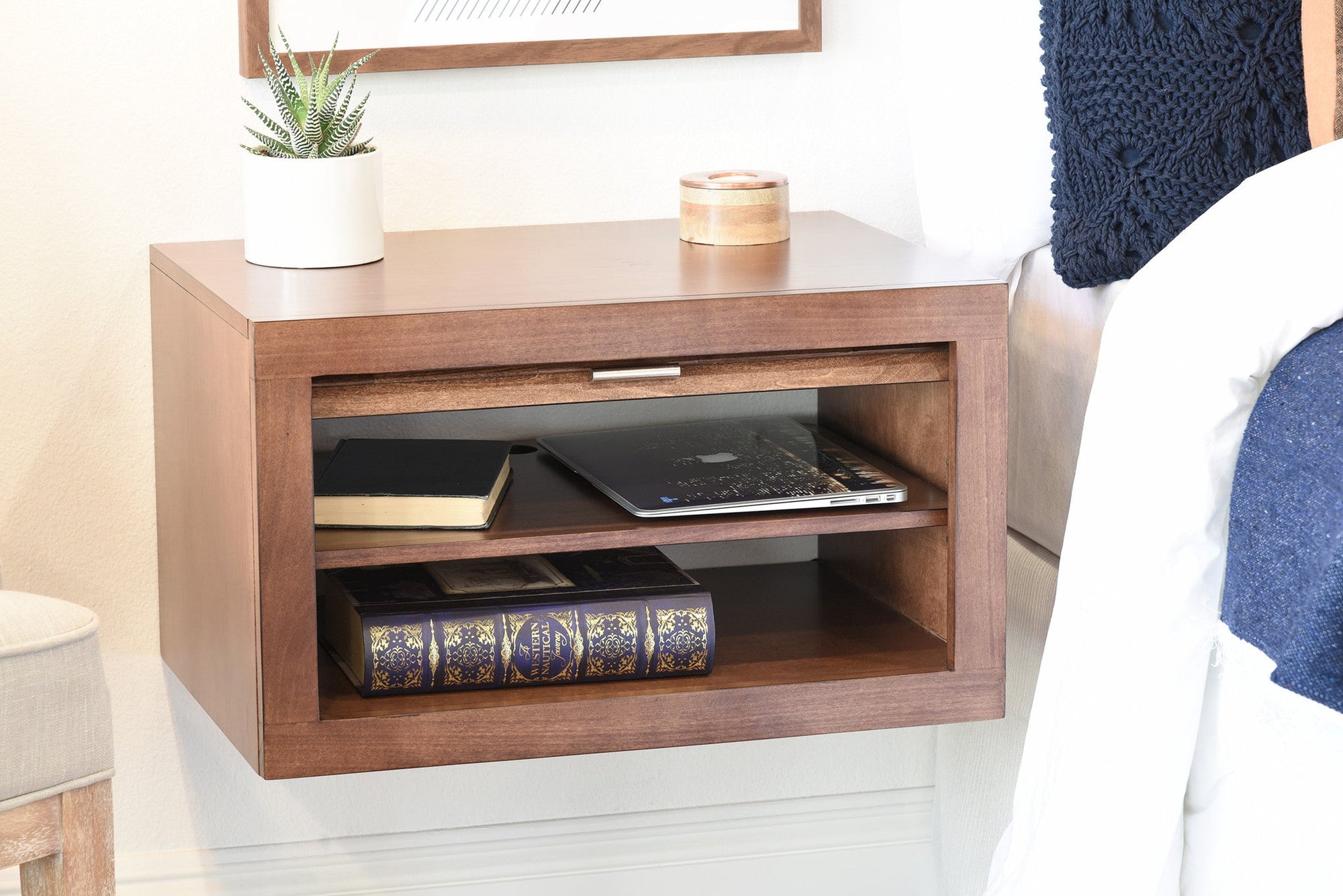 Floating Wall Mount Nightstands - ECO GEO - Mocha - OB 50% OFF