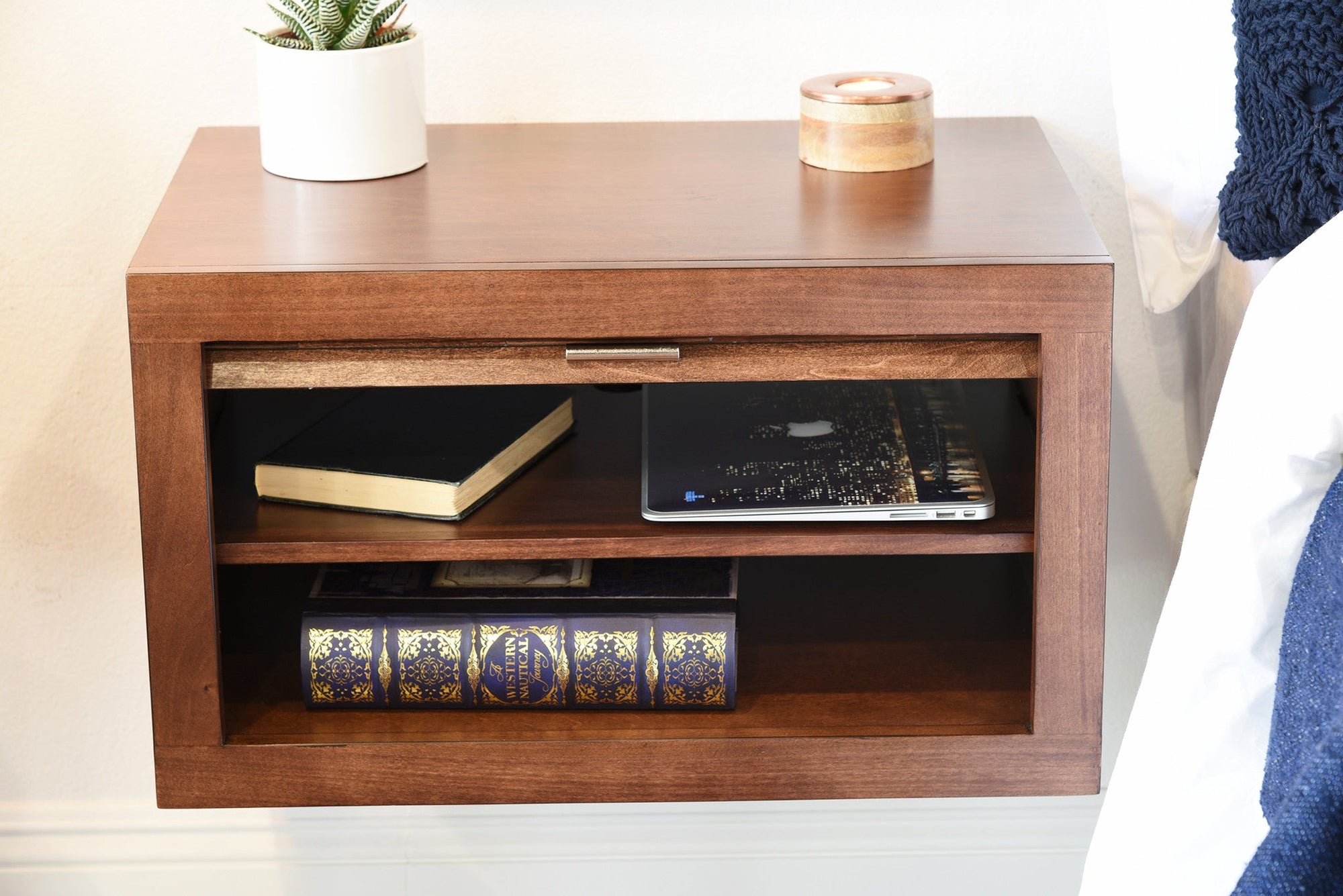 Floating Wall Mount Nightstands - ECO GEO - Mocha - OB 50% OFF