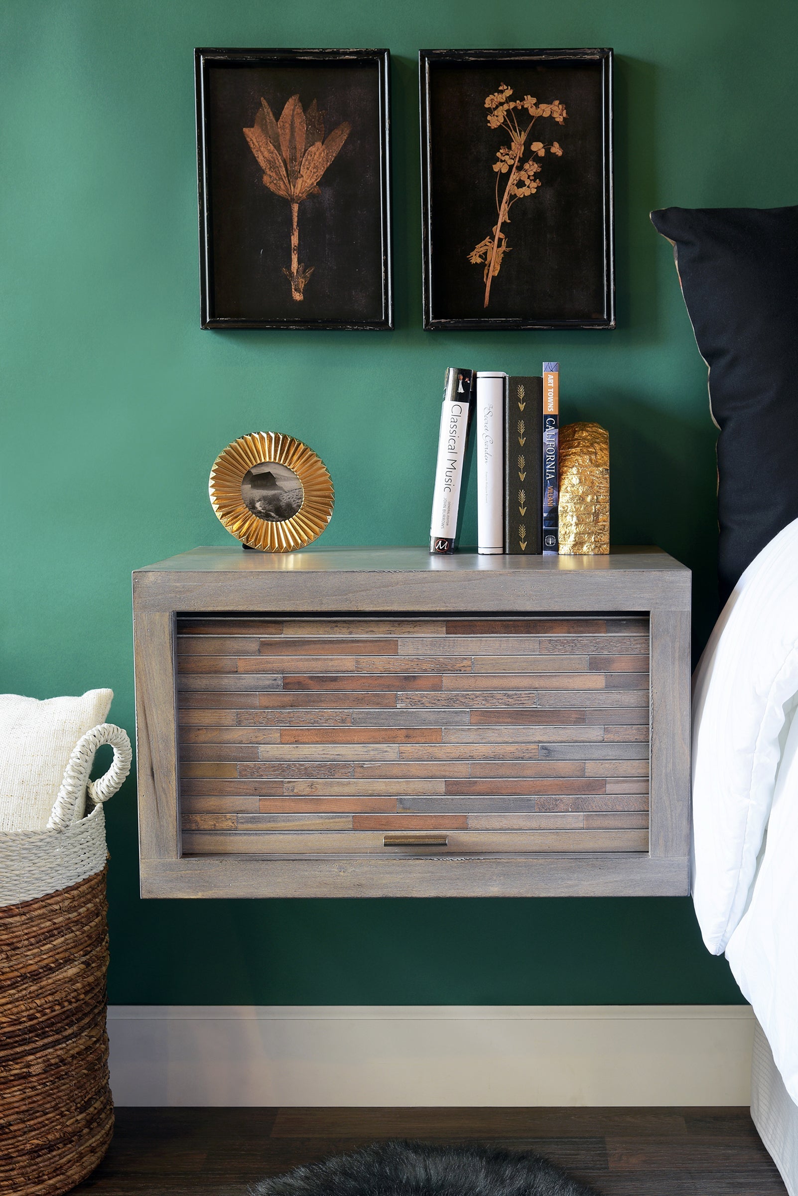 Wall mounted discount floating nightstand