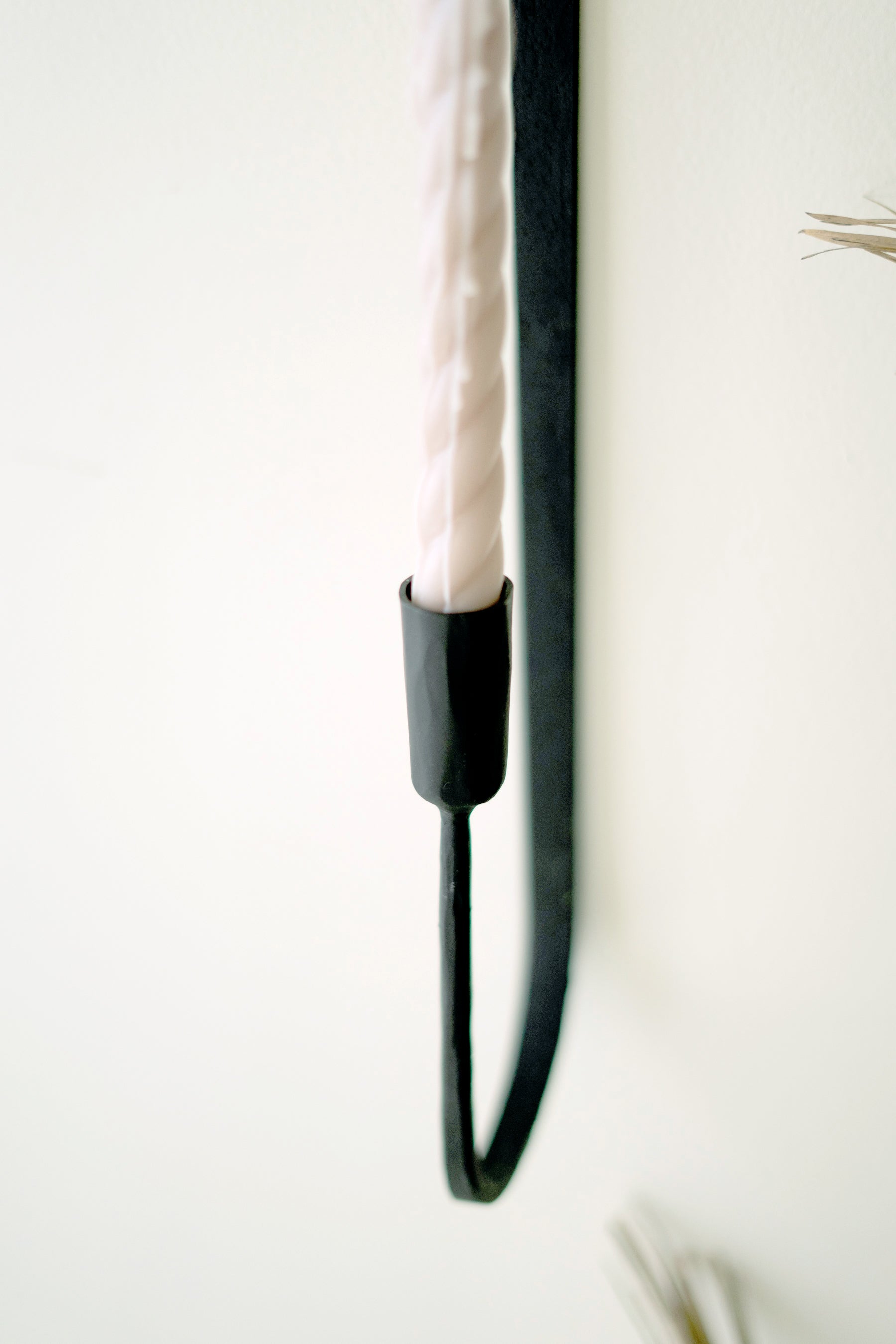 Forged Iron Single Taper Wall Sconce