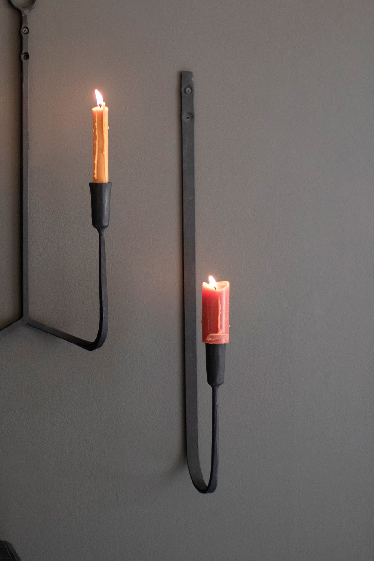 Forged Iron Single Taper Wall Sconce