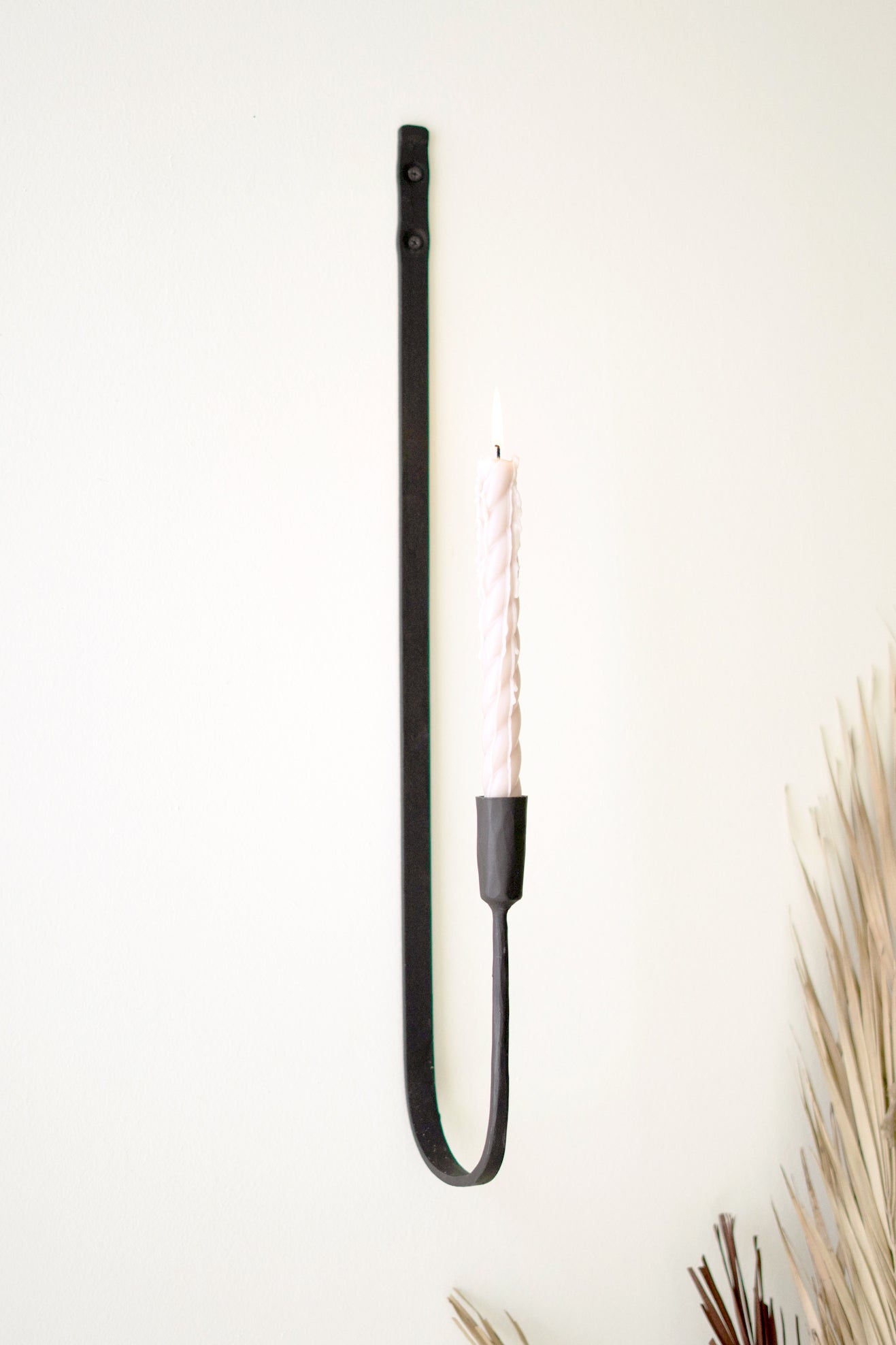 Forged Iron Single Taper Wall Sconce