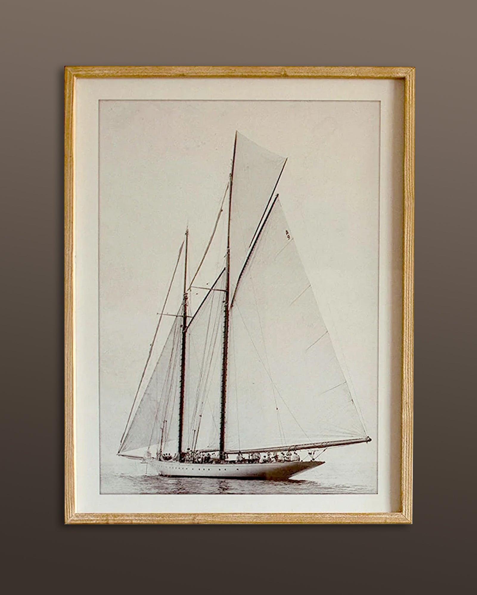 Framed Sailboat Prints Coastal Nautical Wall Art Set