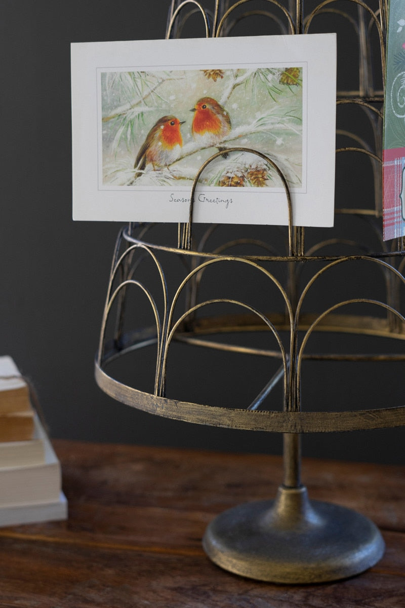 Metal Christmas Tree Card Holder