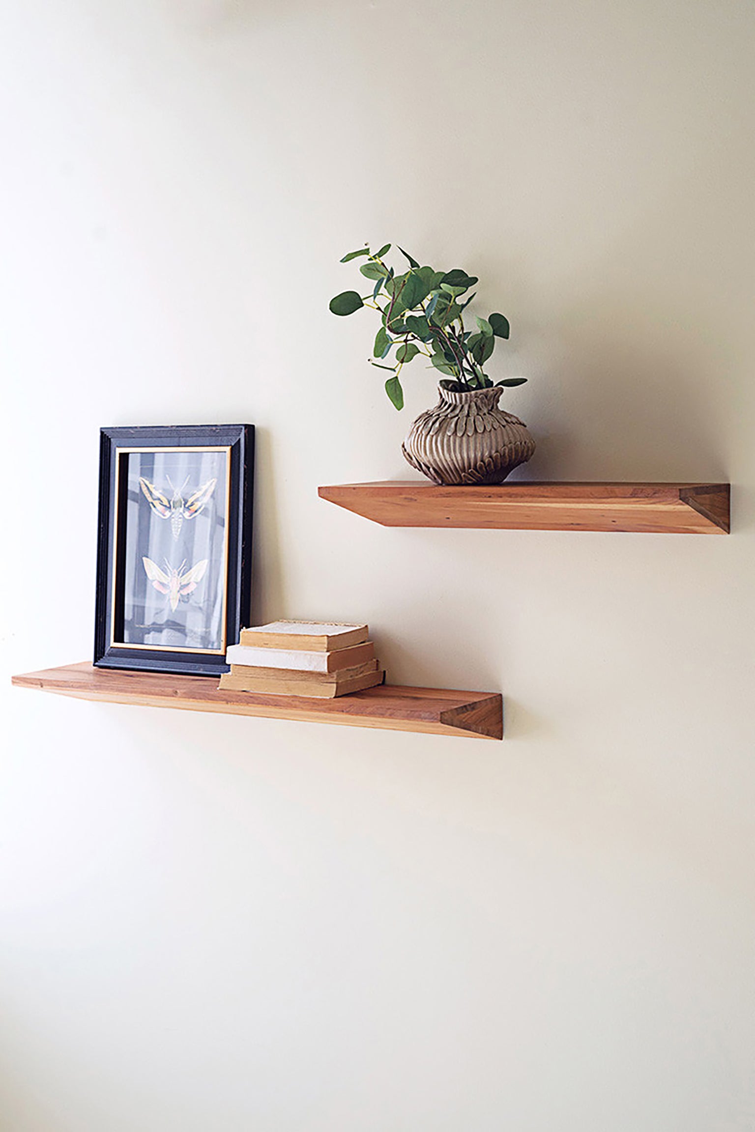 Modern Wood Floating Wall Shelf Set