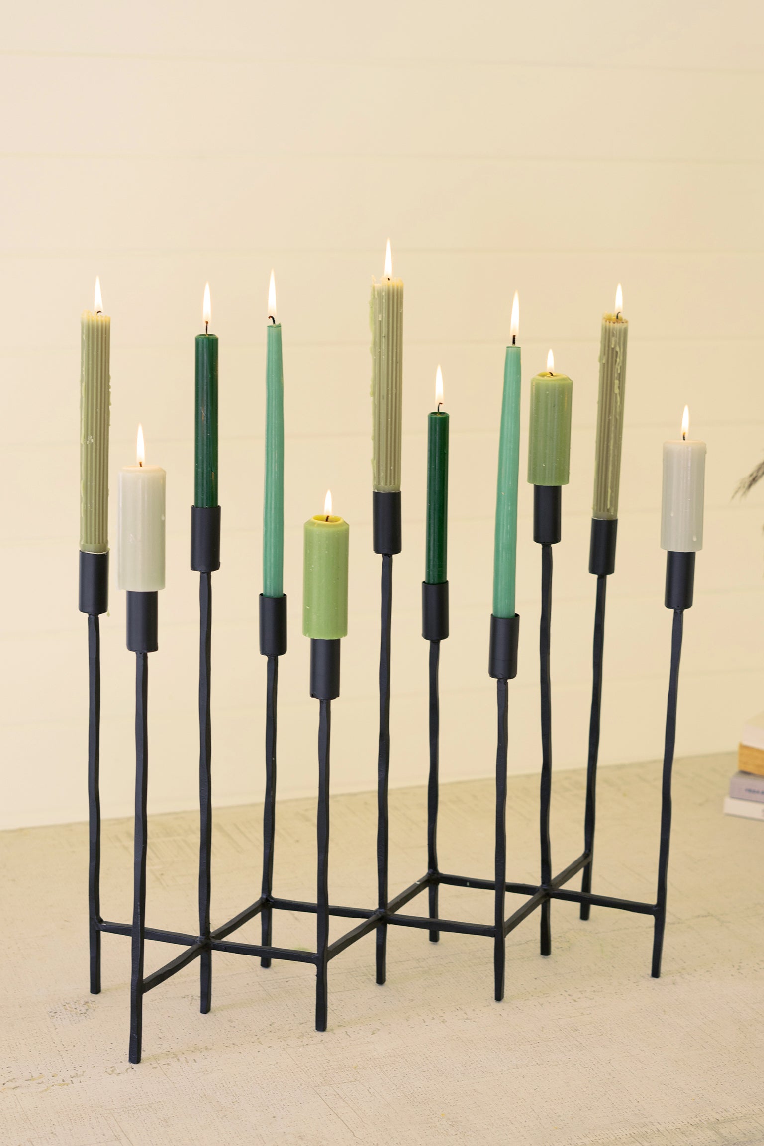 Black Iron Eleven Taper Candelabra