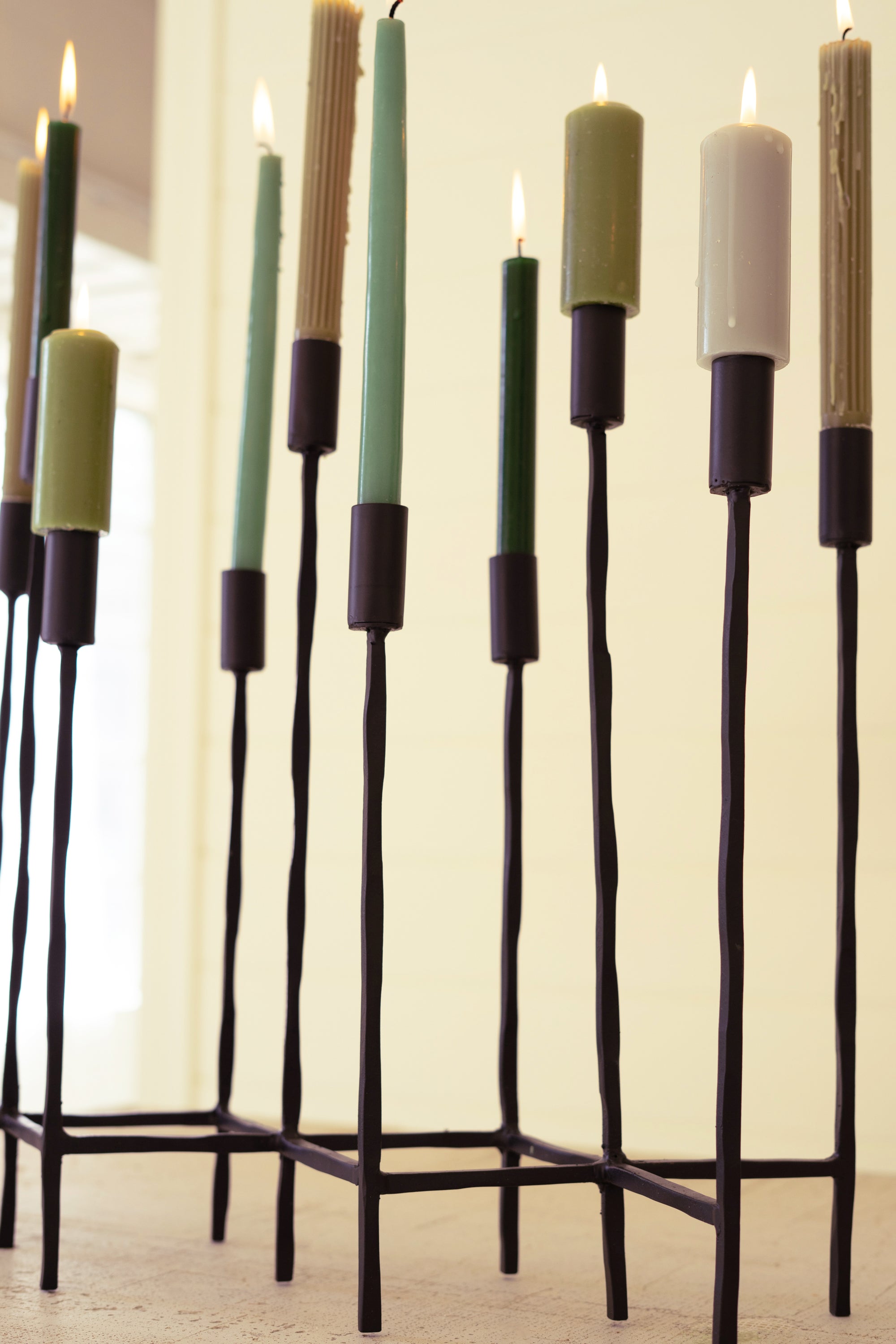Black Iron Eleven Taper Candelabra