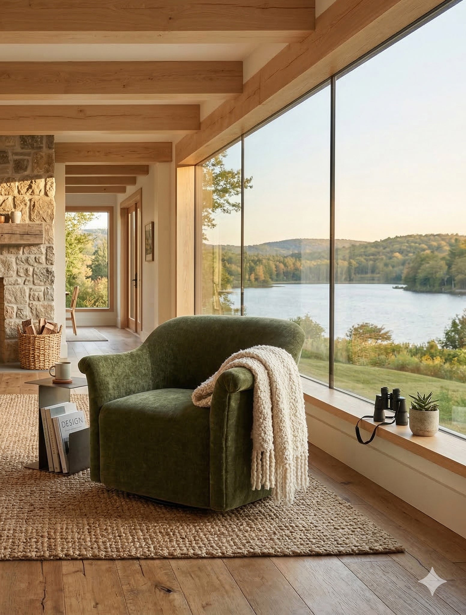 Moss Green Swivel Barrel Back Modern Upholstered Club Lounge Chair