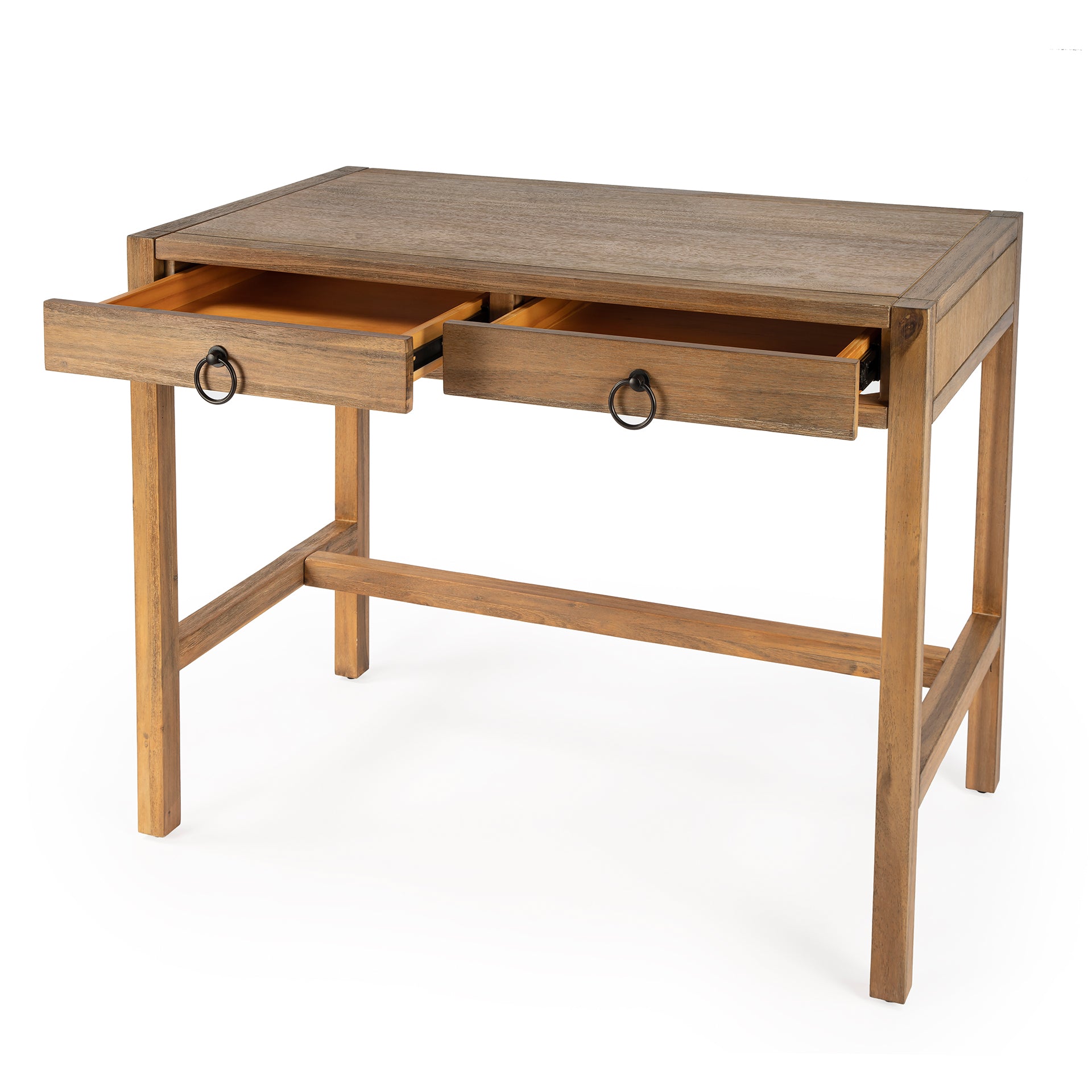 Small Natural Light Brown Wood Desk Writing Table
