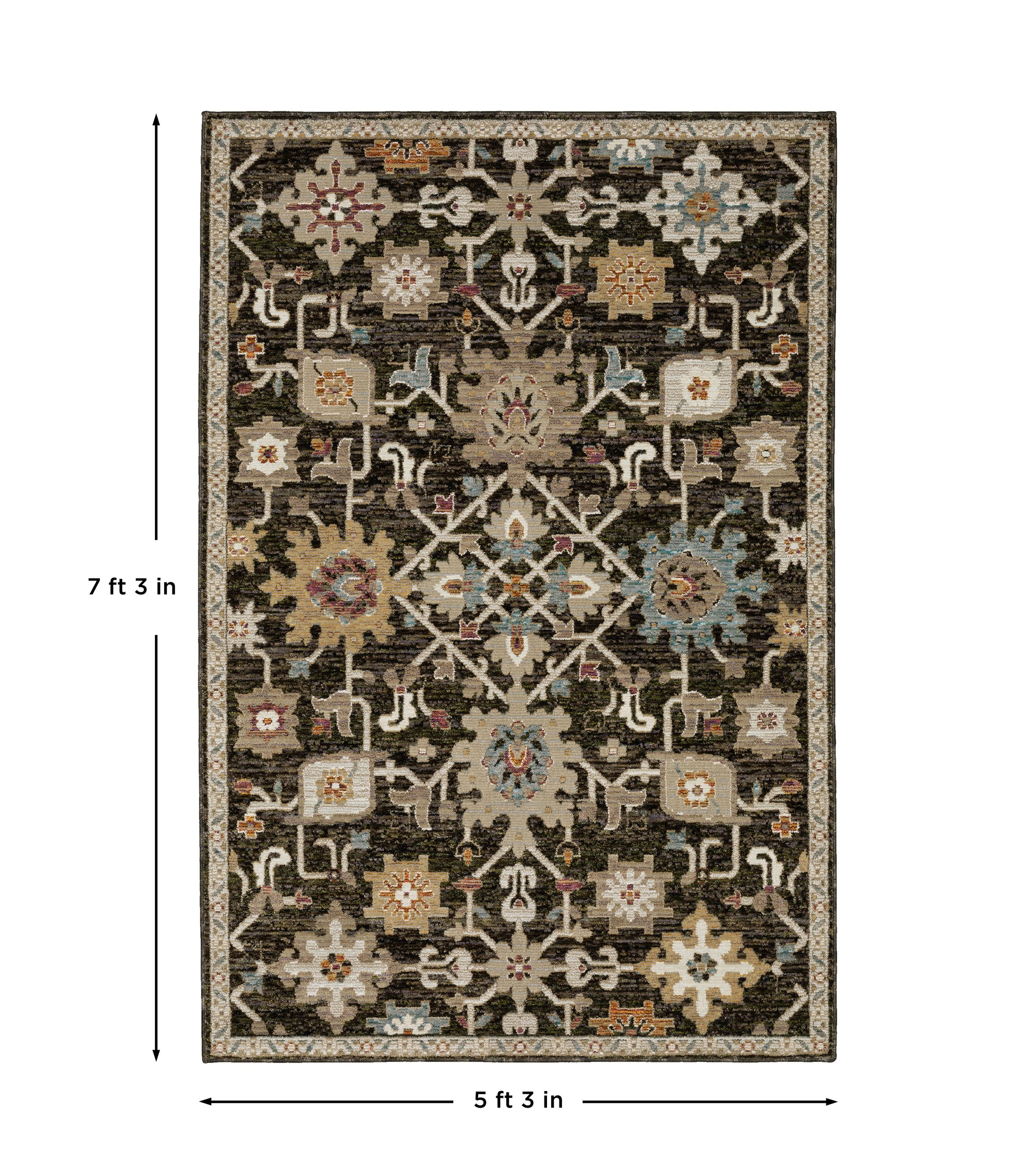 Brown Ivory Gold Green Rust Blue Beige Lavender Red Teal Traditional Bohemian  Area Rug