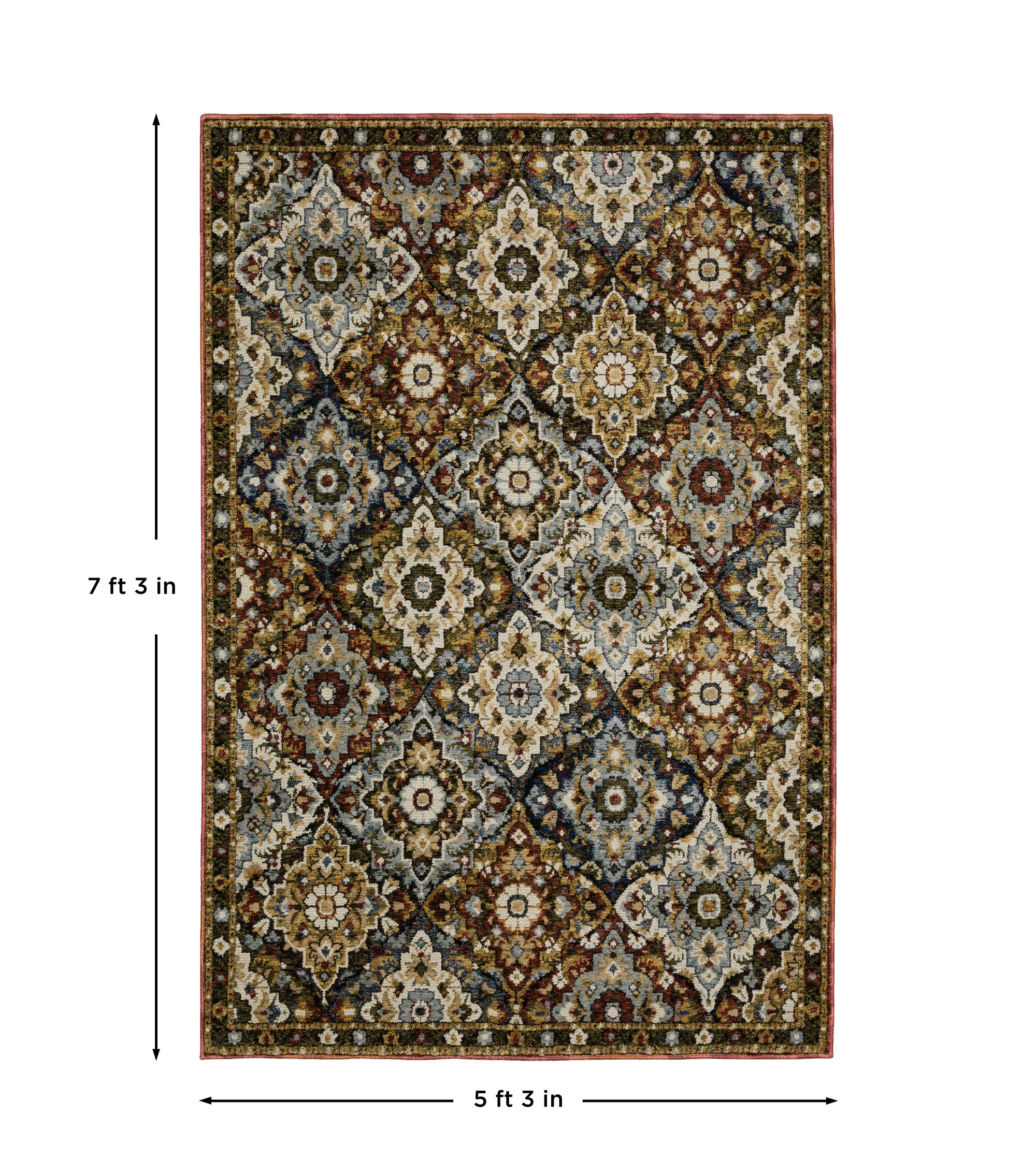 Red Blue Beige Ivory Green Gold GreyRust Teal Brown Traditional   Area Rug