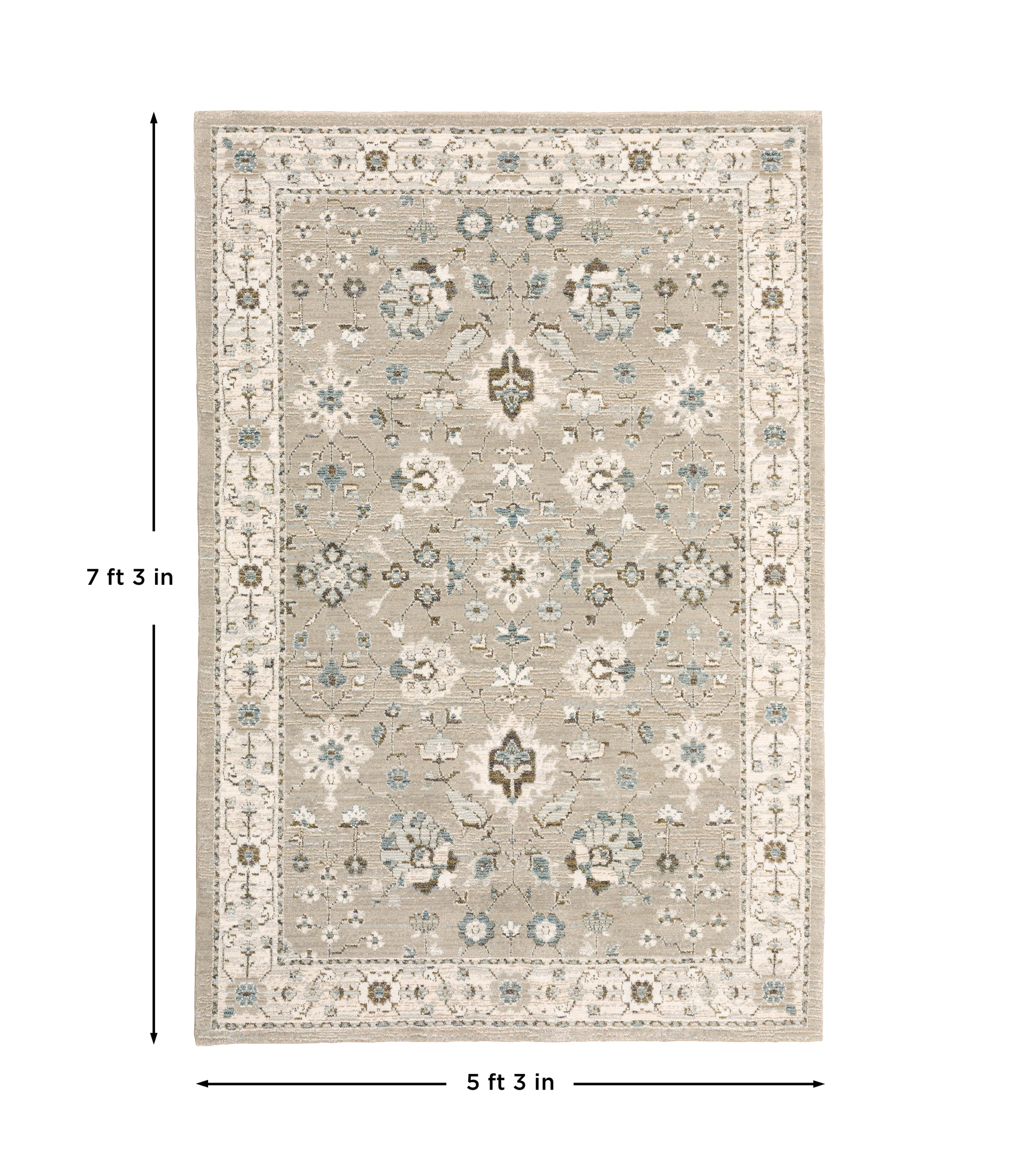Beige Ivory Blue Green Purple Traditional Vintage Bohemian Area Rug