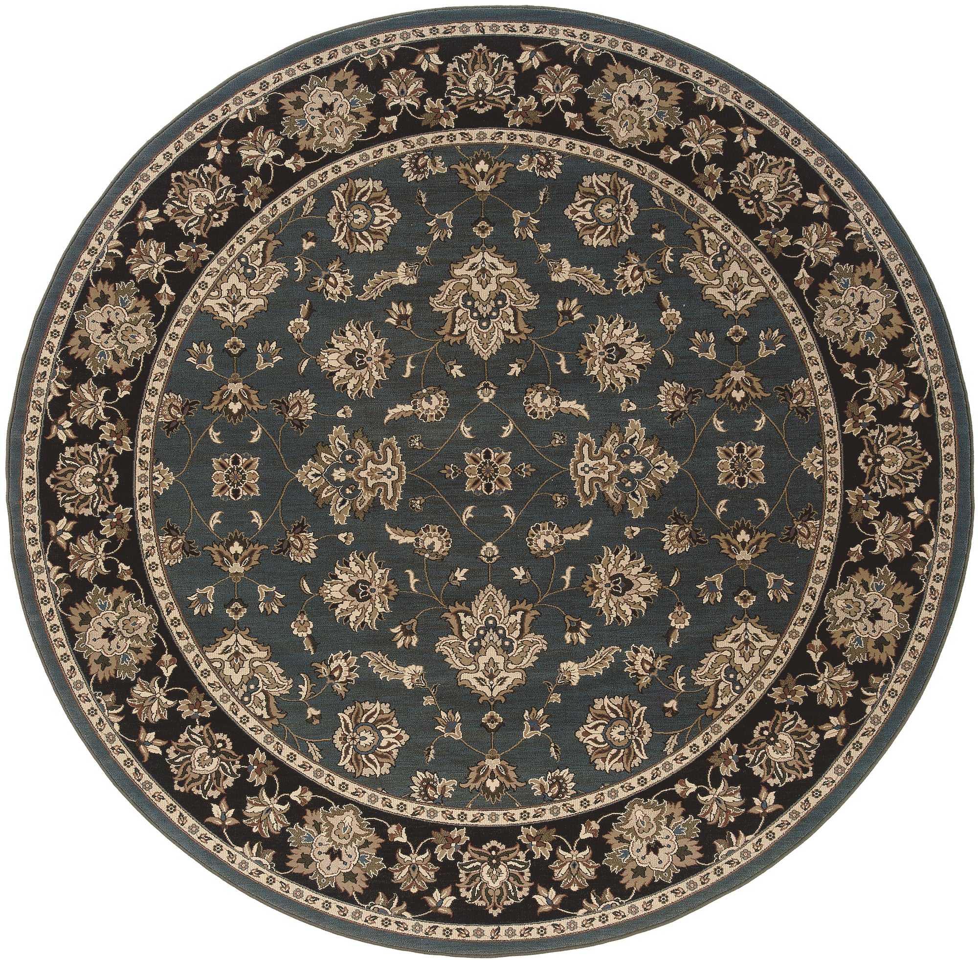 Blue Black Red Brown Gold Traditional Persian  Area Rug