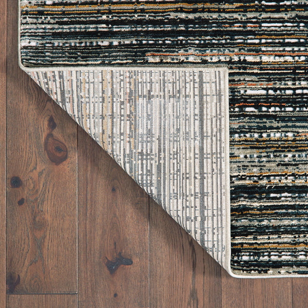 Black Navy Gold Ivory Blush Modern & Contemporary Area Rug - Woodwaves