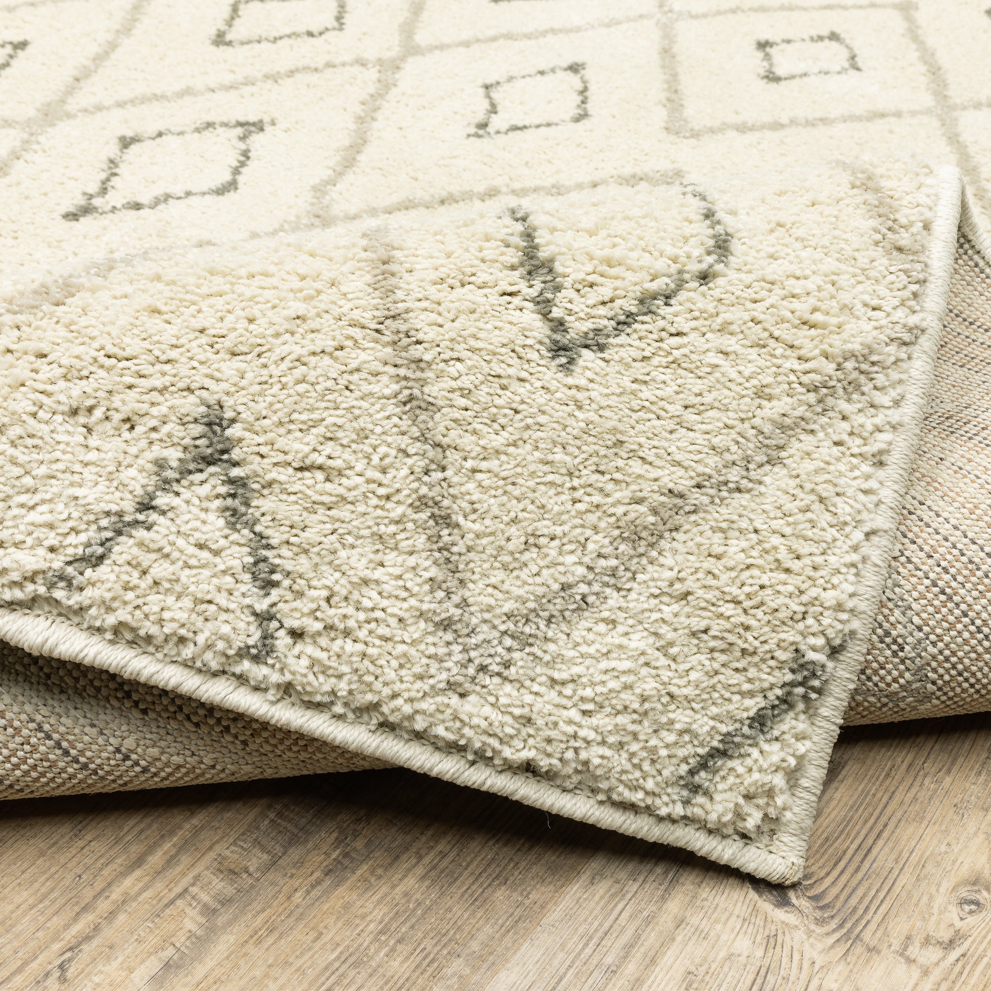 Ivory Sand Ash Grey Bohemian Casual  Area Rug