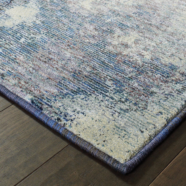 Navy Ivory Modern & Contemporary Area Rug - Woodwaves