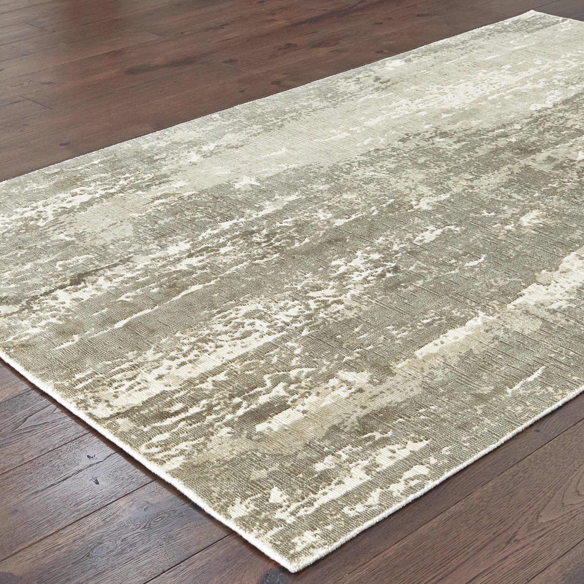 Grey Ivory Modern & Contemporary Area Rug - Woodwaves