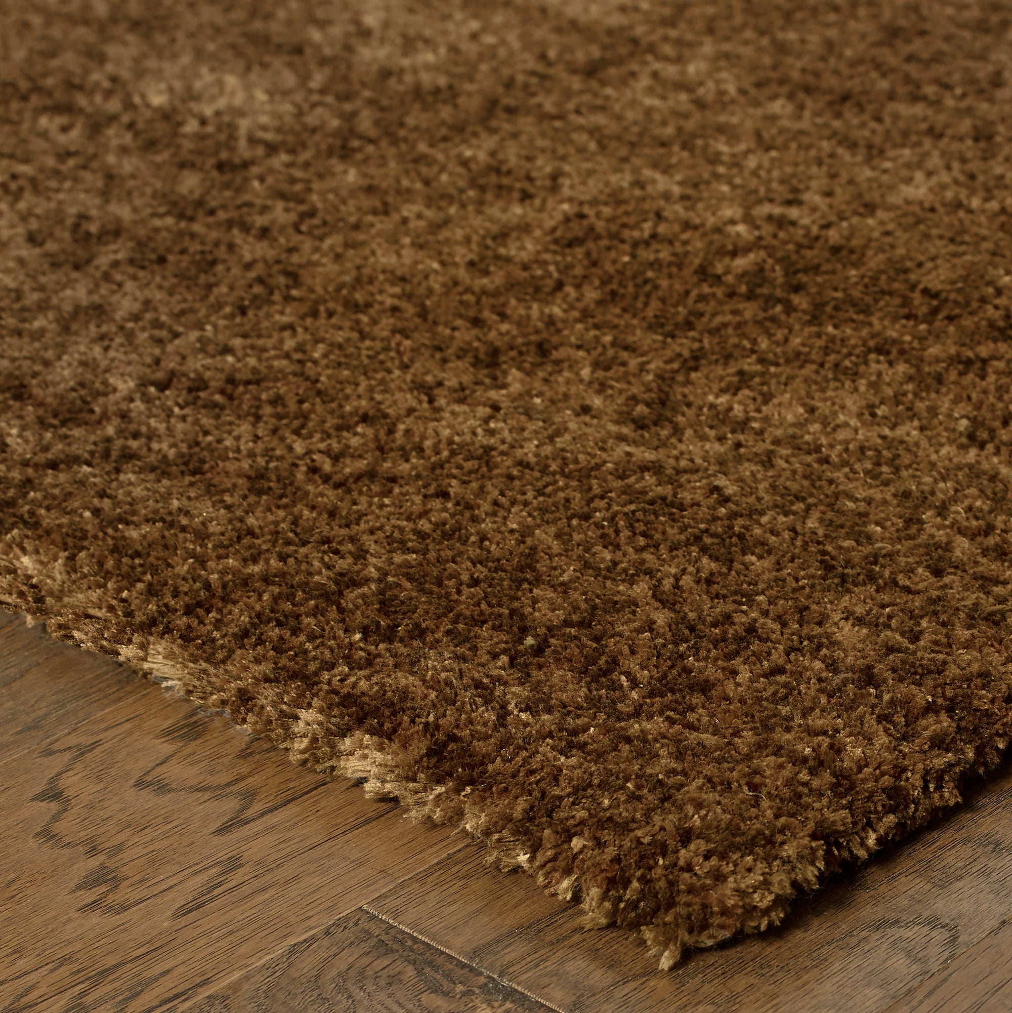 Brown Shag Contemporary Glam Area Rug