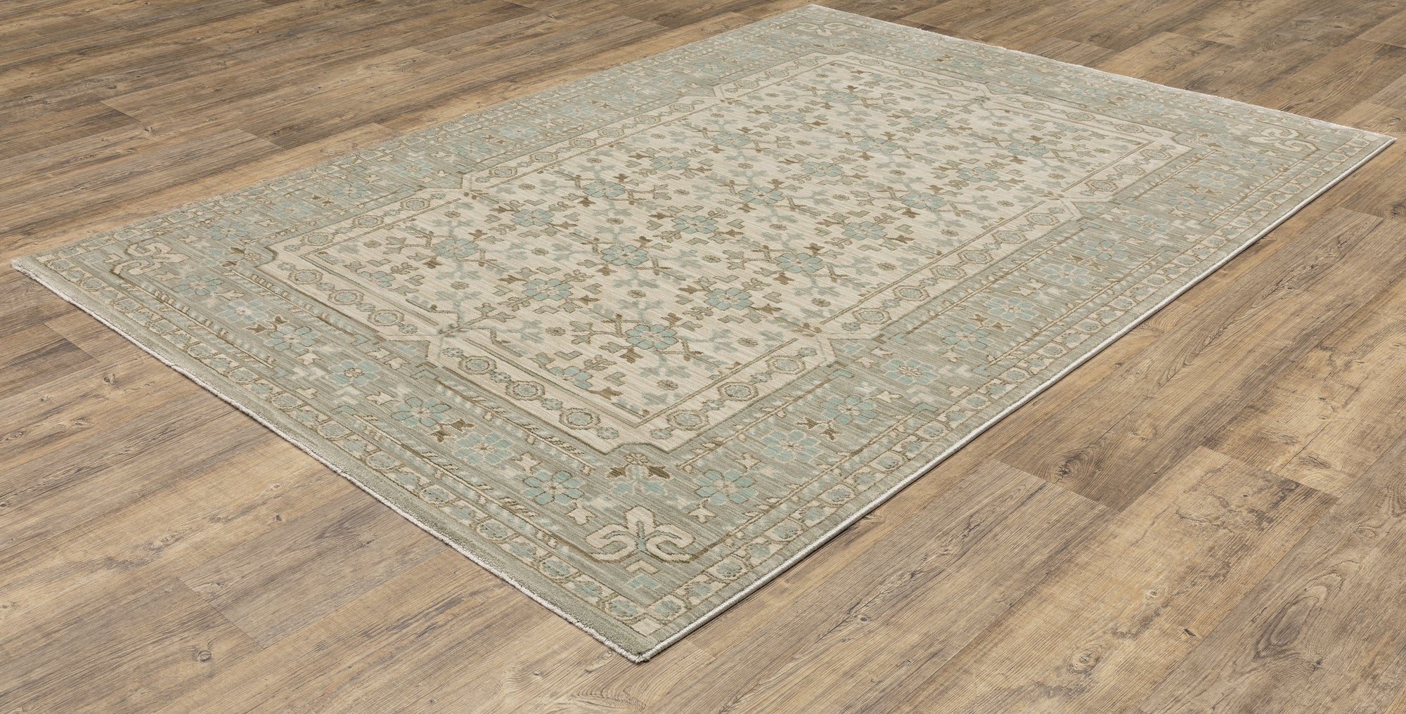 Teal Mint Green Blue Beige Ivory Brown Blue Traditional Global  Area Rug