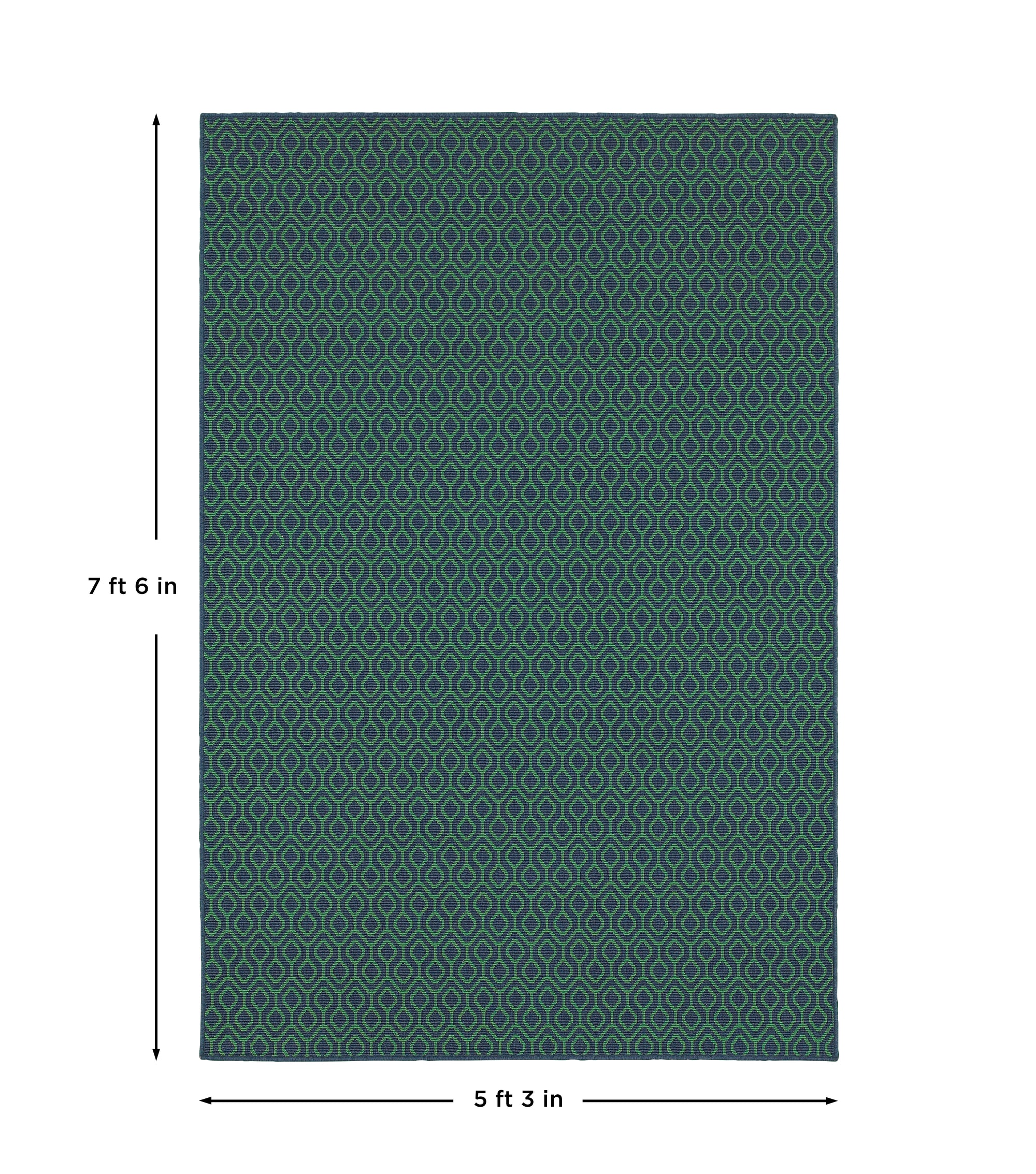 Navy Green Transitional Casual  Area Rug