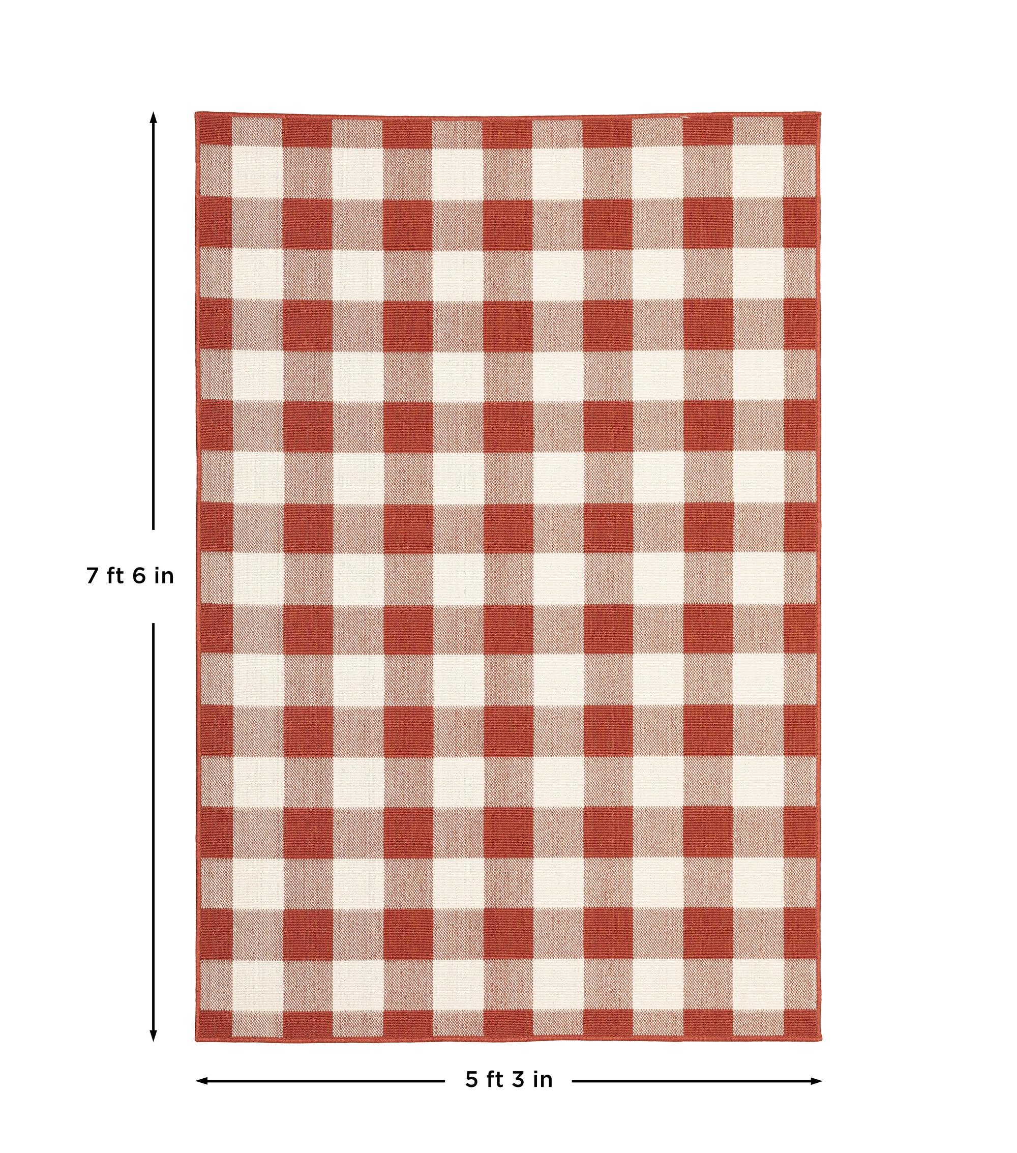 Red Ivory Farmhouse Casual Classic Area Rug