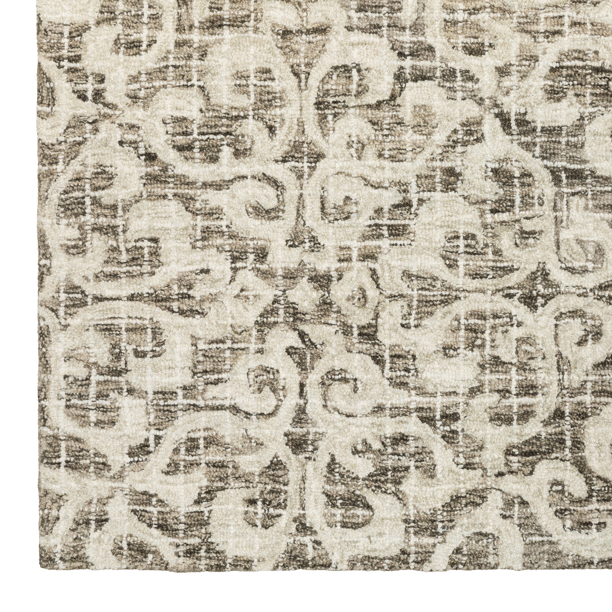 Brown Ivory Transitional Global  Area Rug