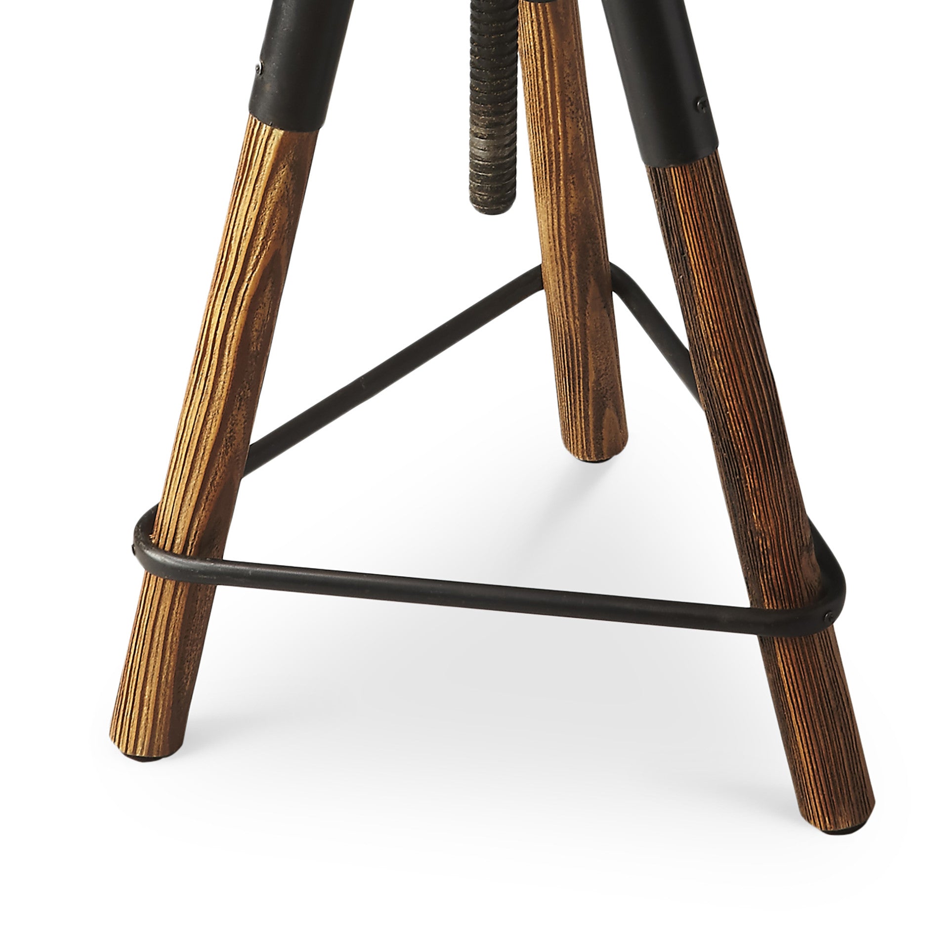 Industrial Modern Steel and Wood Farmhouse Barstool