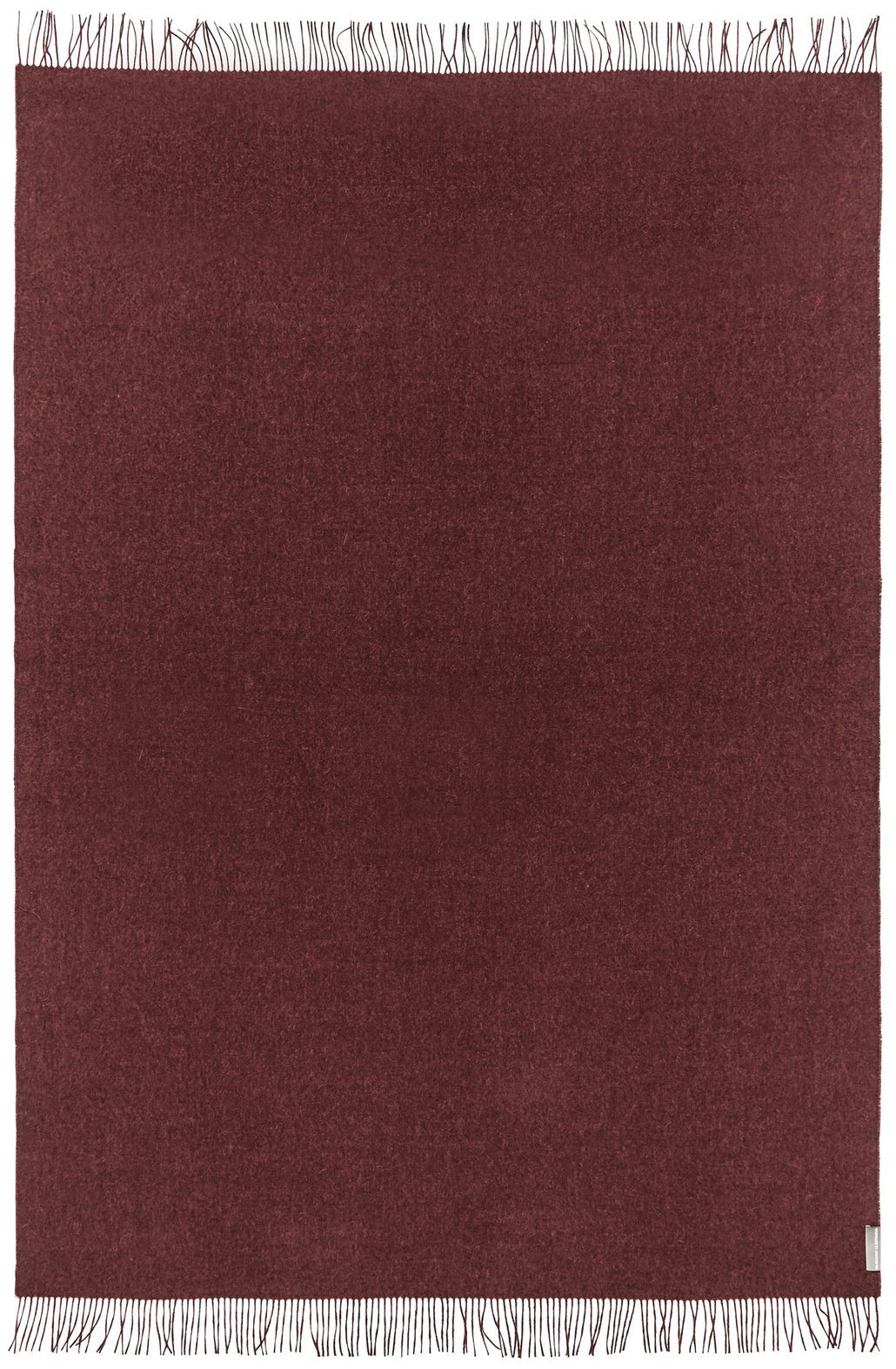 Soft Alpaca Wool Throw Blanket Bordeaux Red