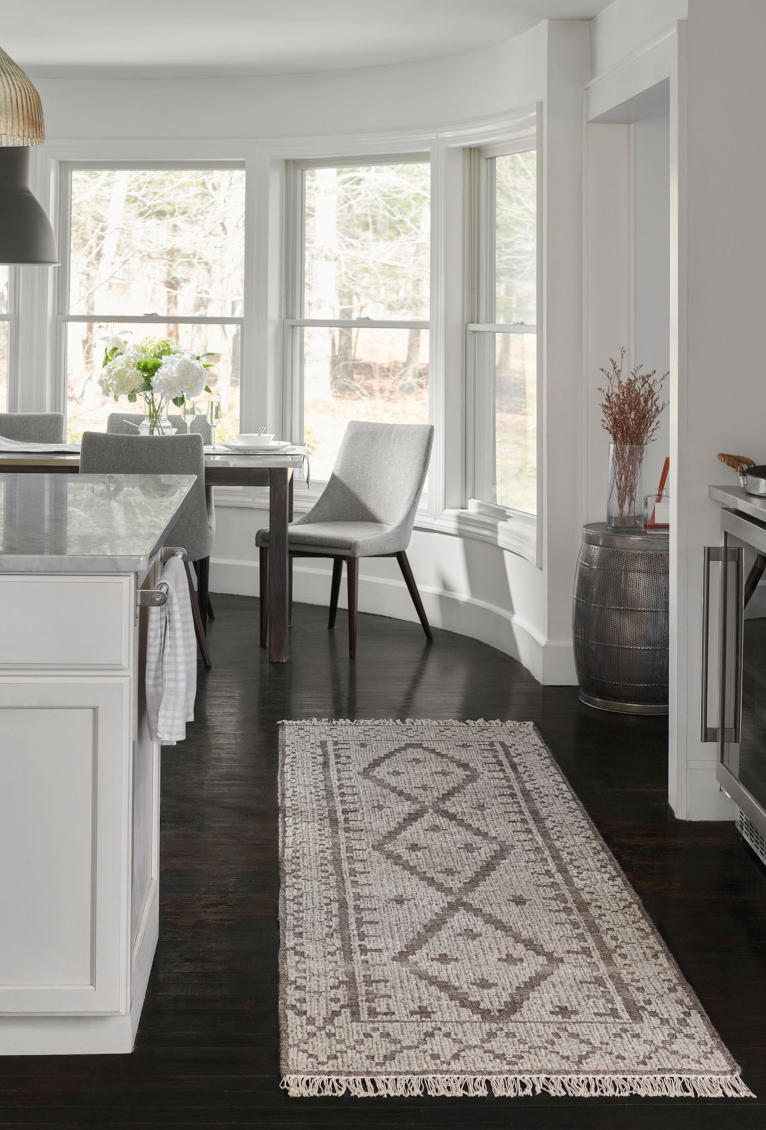 Boho Hand Woven Wool & Cotton Natural Tone Area Rug