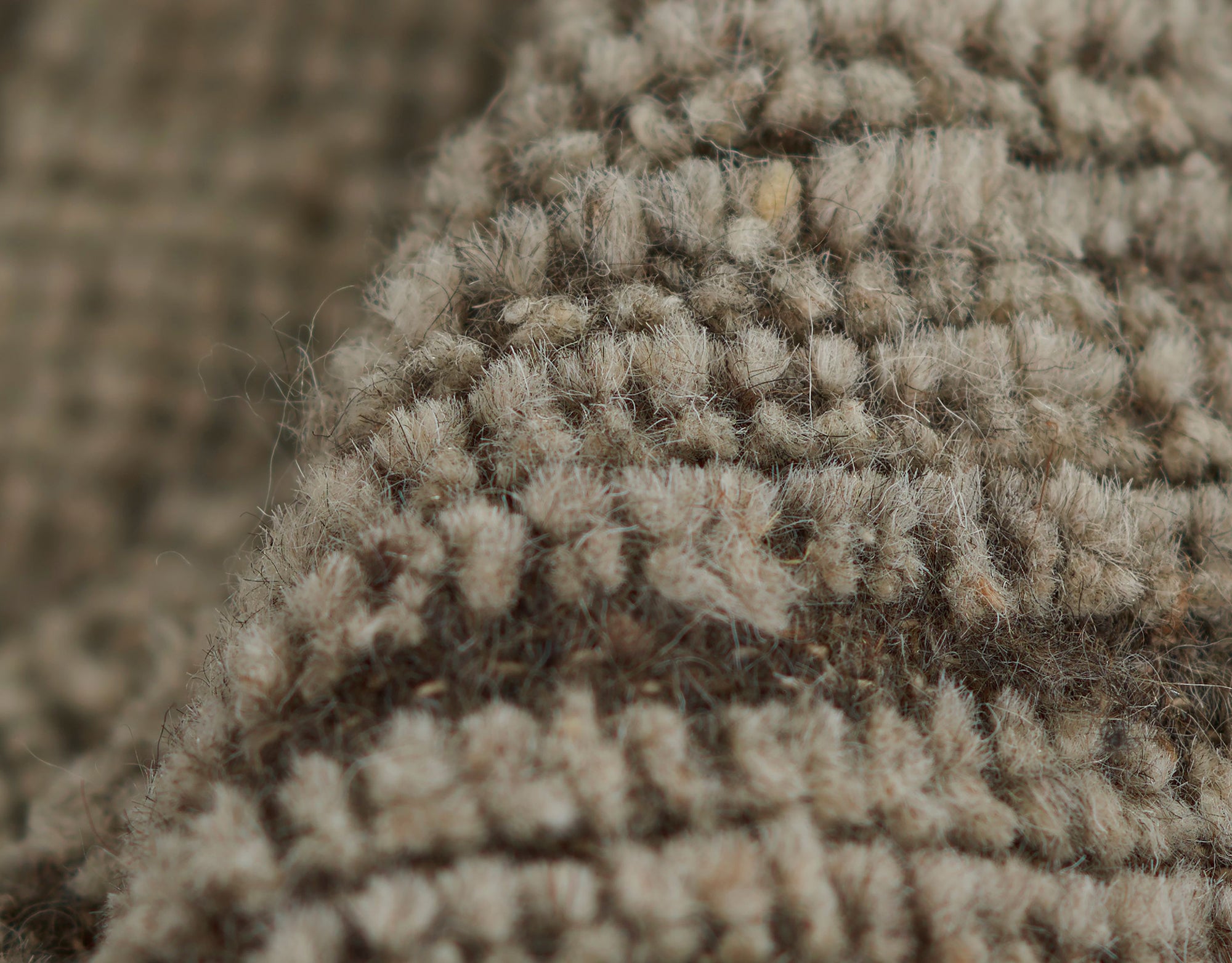 Boho Hand Woven Wool & Cotton Natural Tone Area Rug